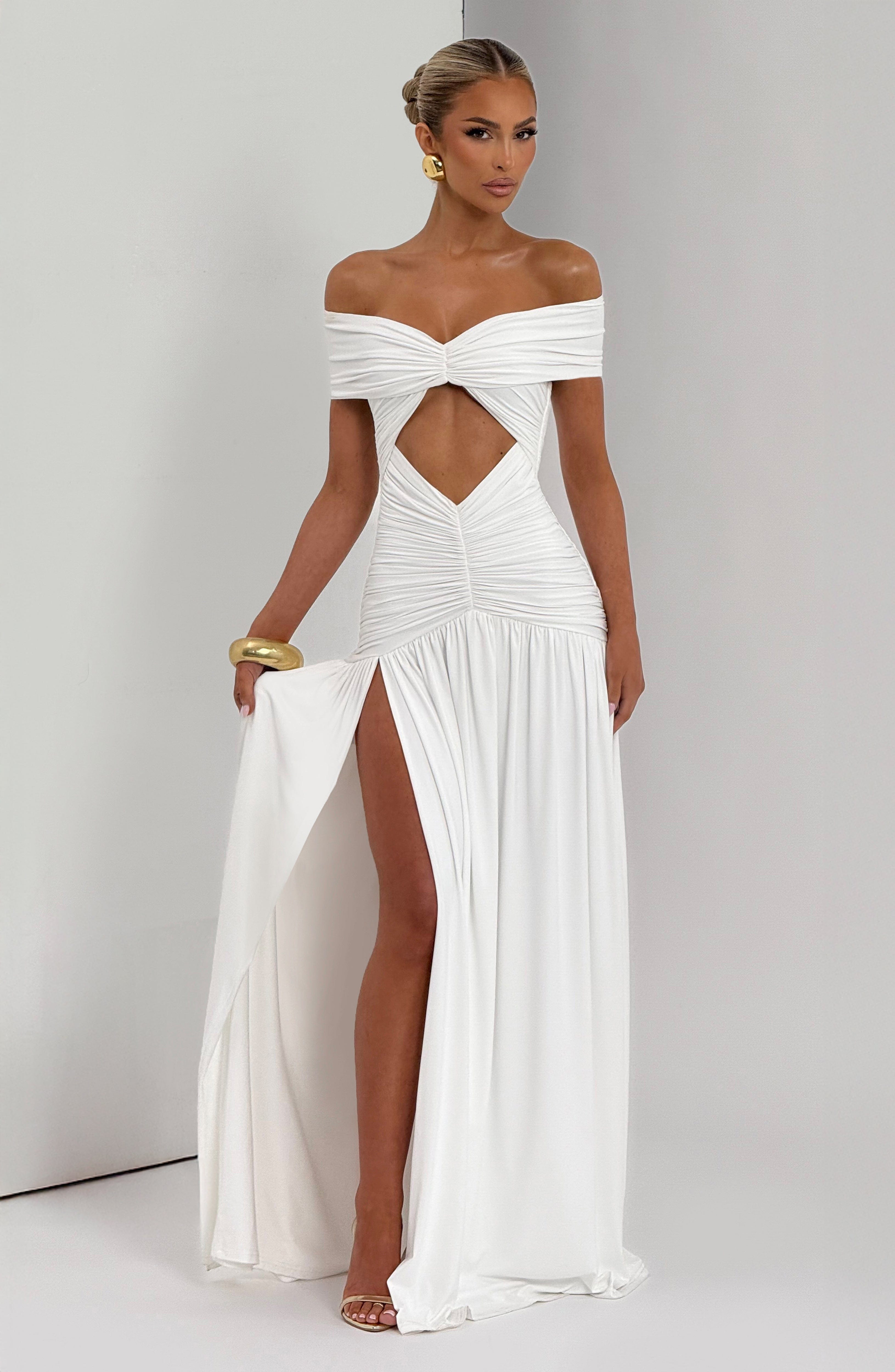 minilena Kathryn Maxi Dress White