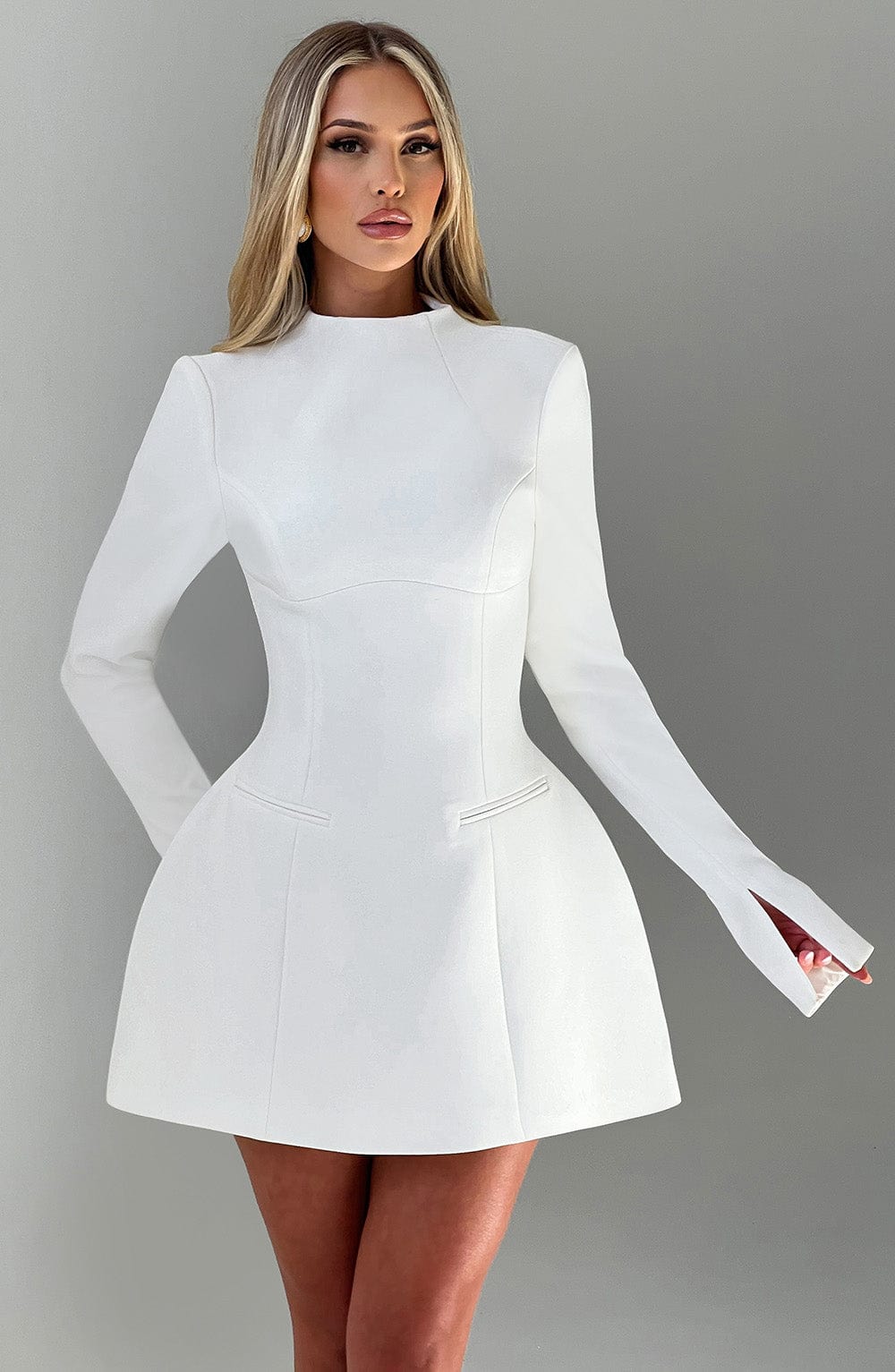 minilena Kelly Mini Dress Ivory