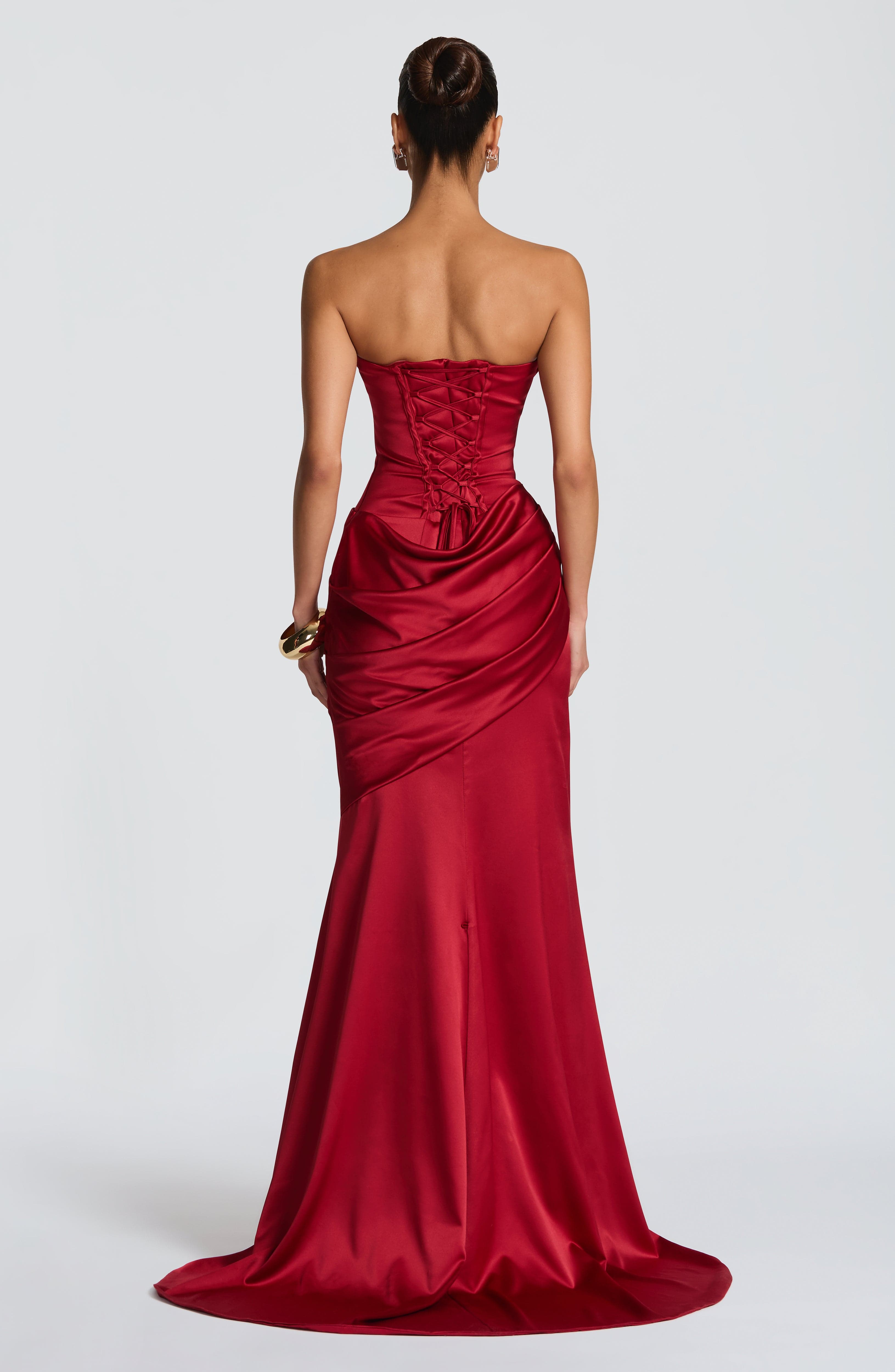 minilena Kensington Maxi Dress Deep Red
