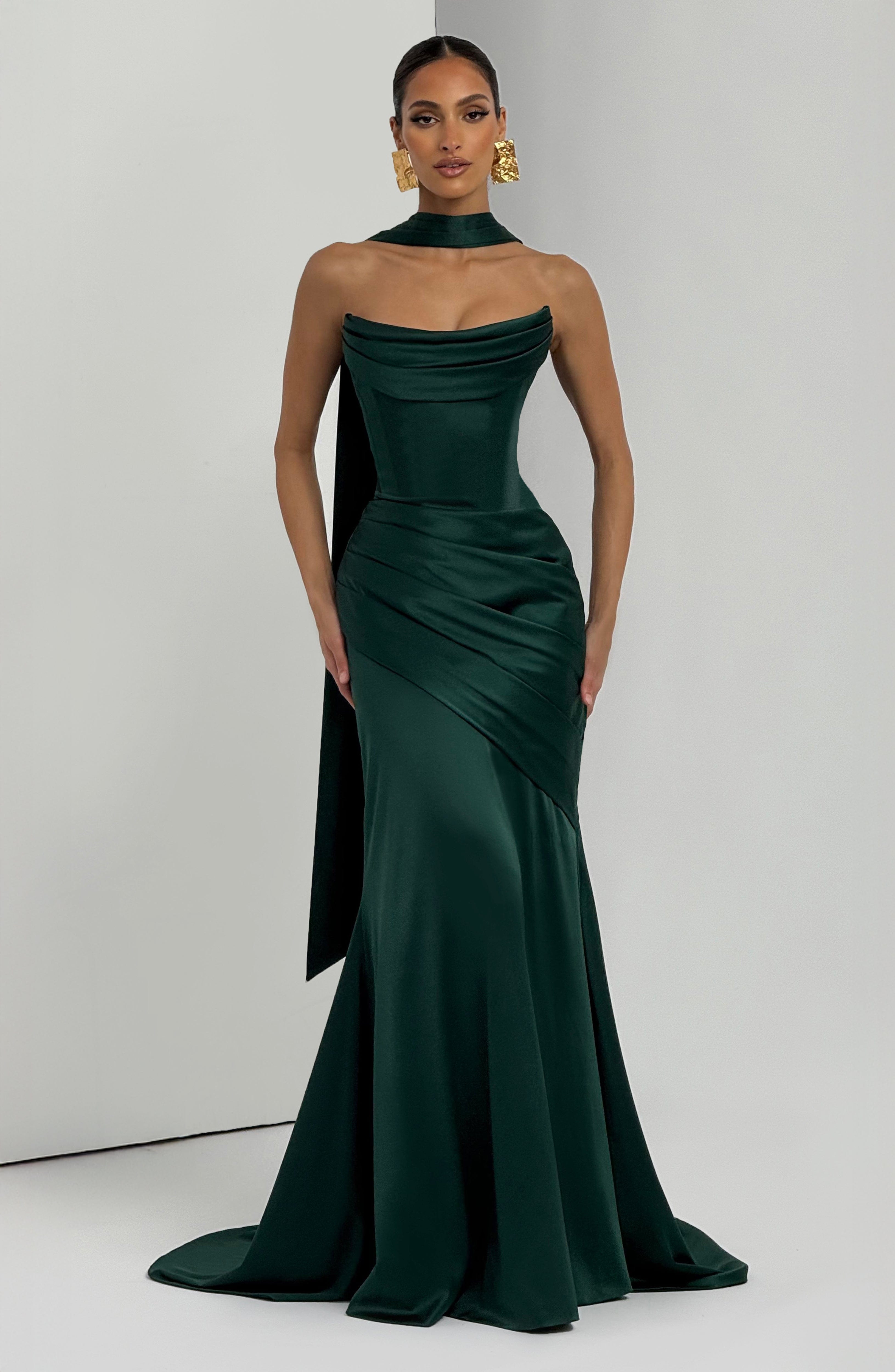 minilena Kensington Maxi Dress Emerald