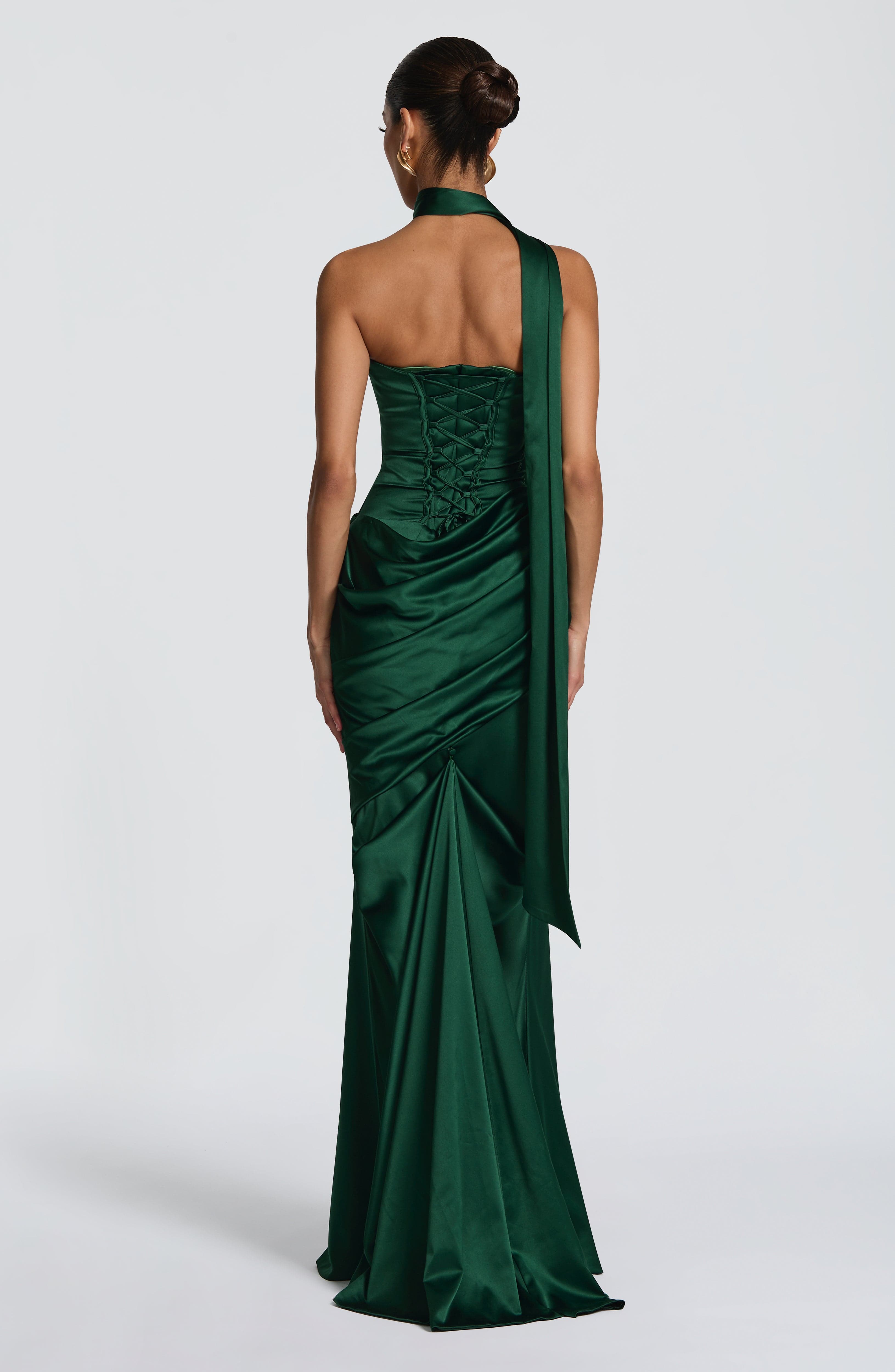 minilena Kensington Maxi Dress Emerald