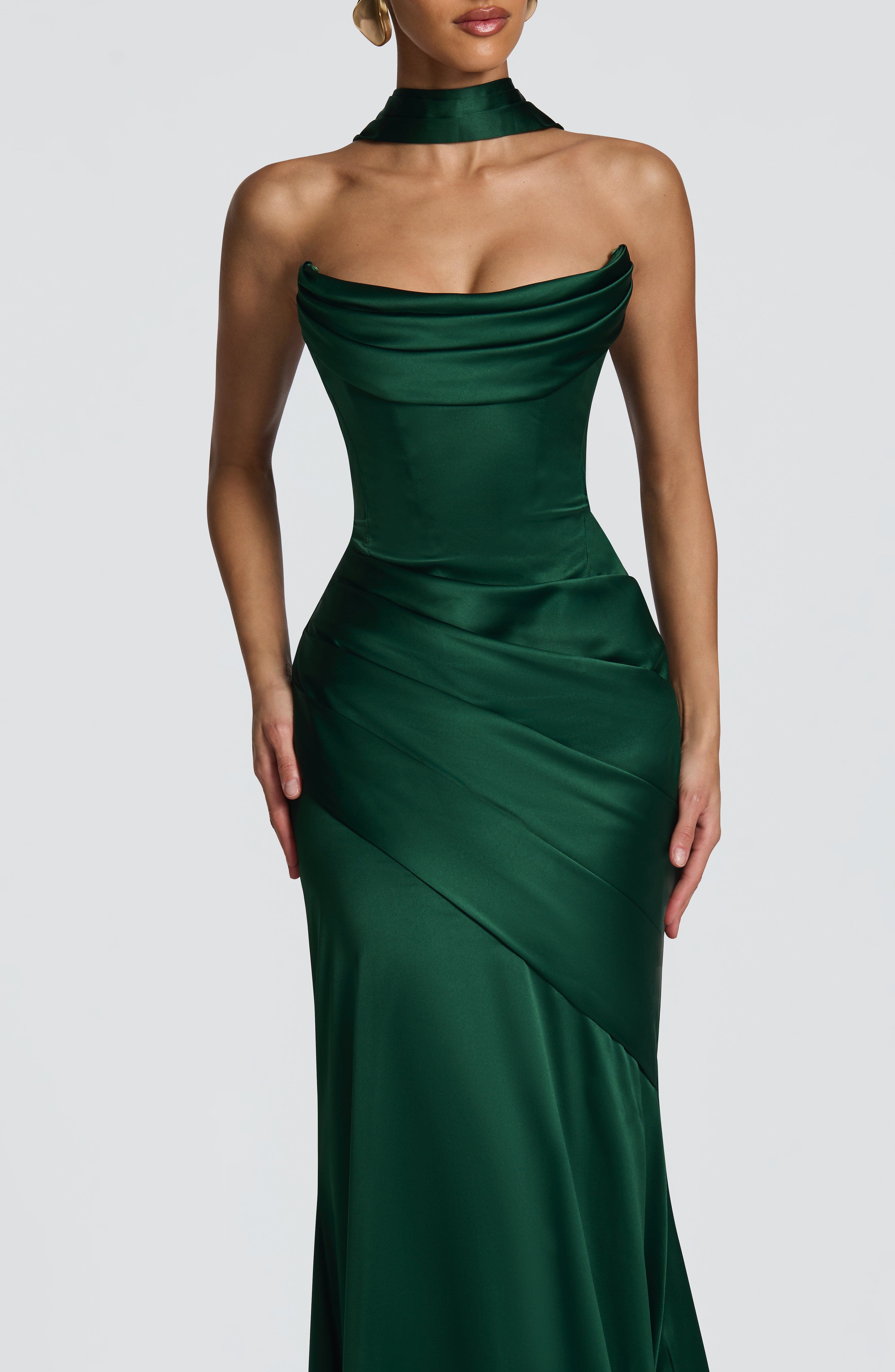 minilena Kensington Maxi Dress Emerald