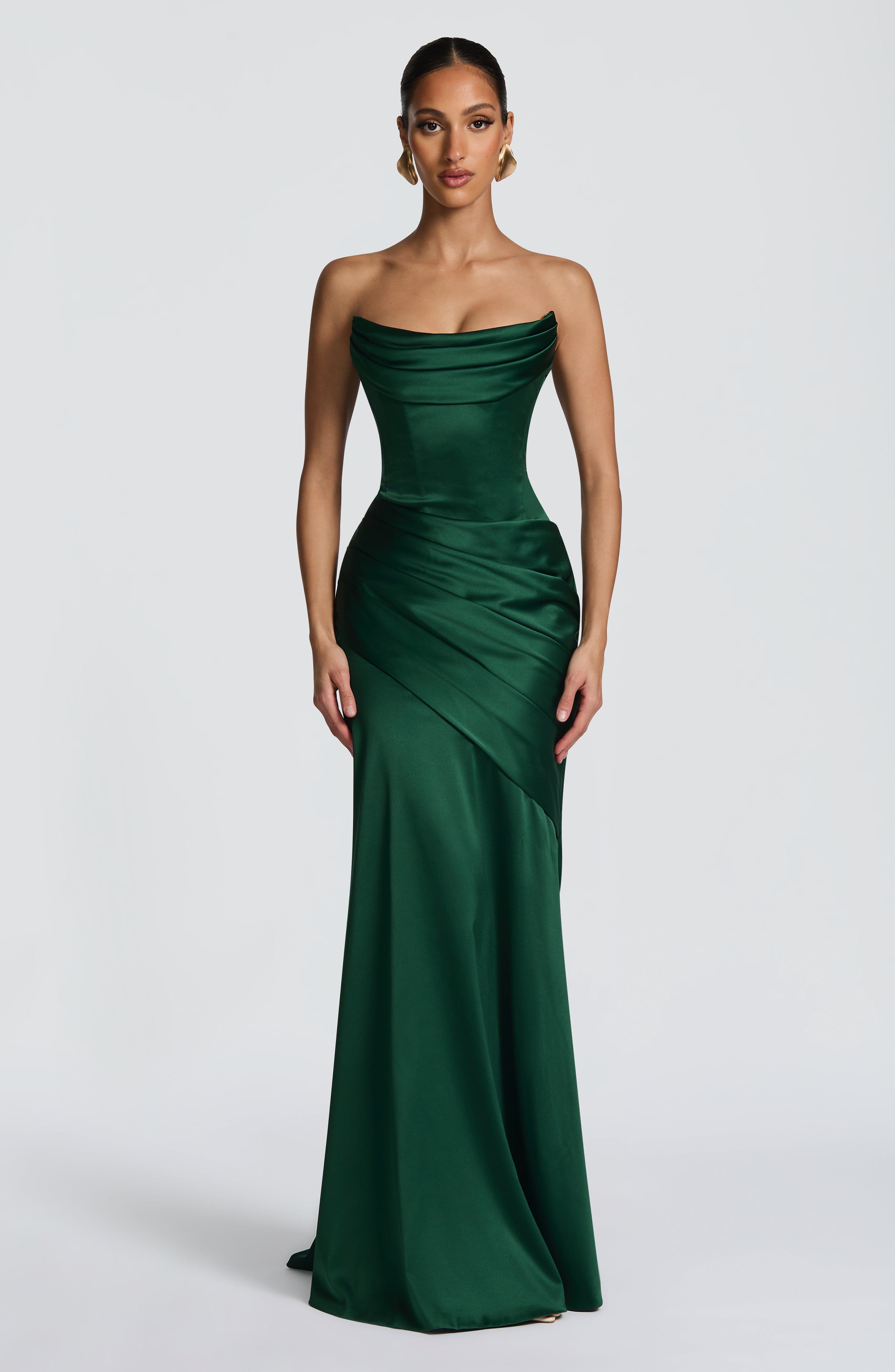 minilena Kensington Maxi Dress Emerald