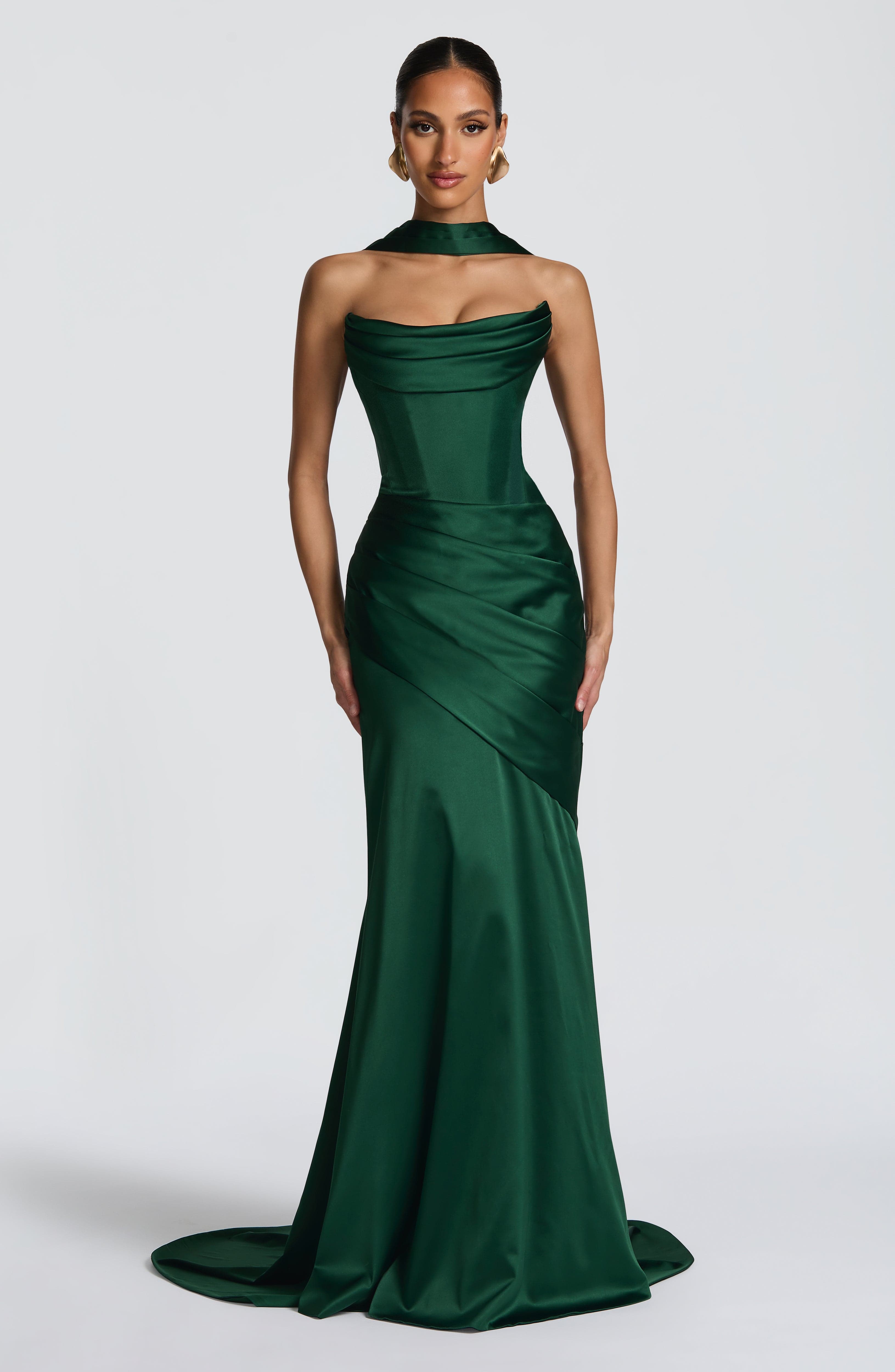 minilena Kensington Maxi Dress Emerald