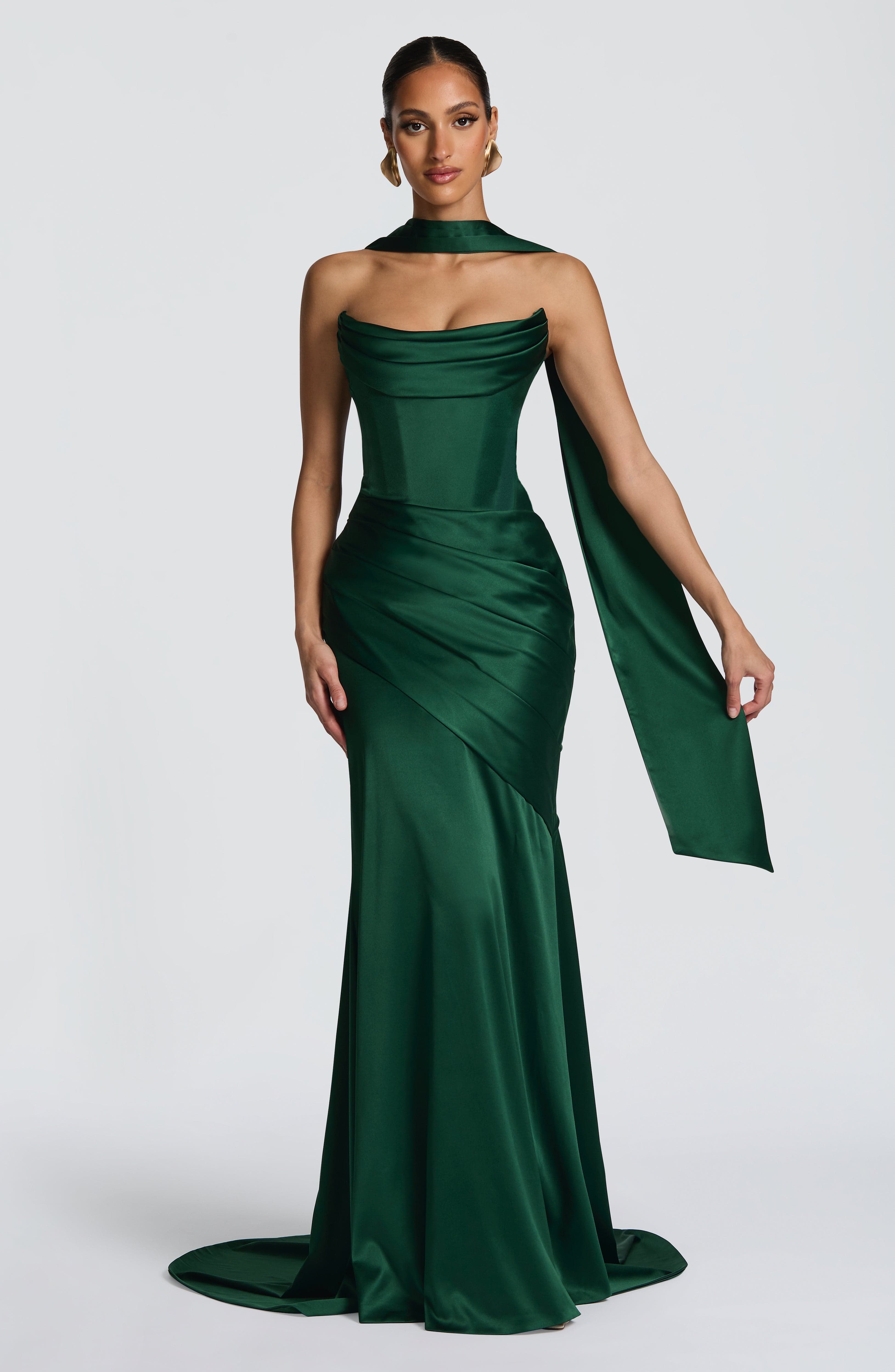 minilena Kensington Maxi Dress Emerald