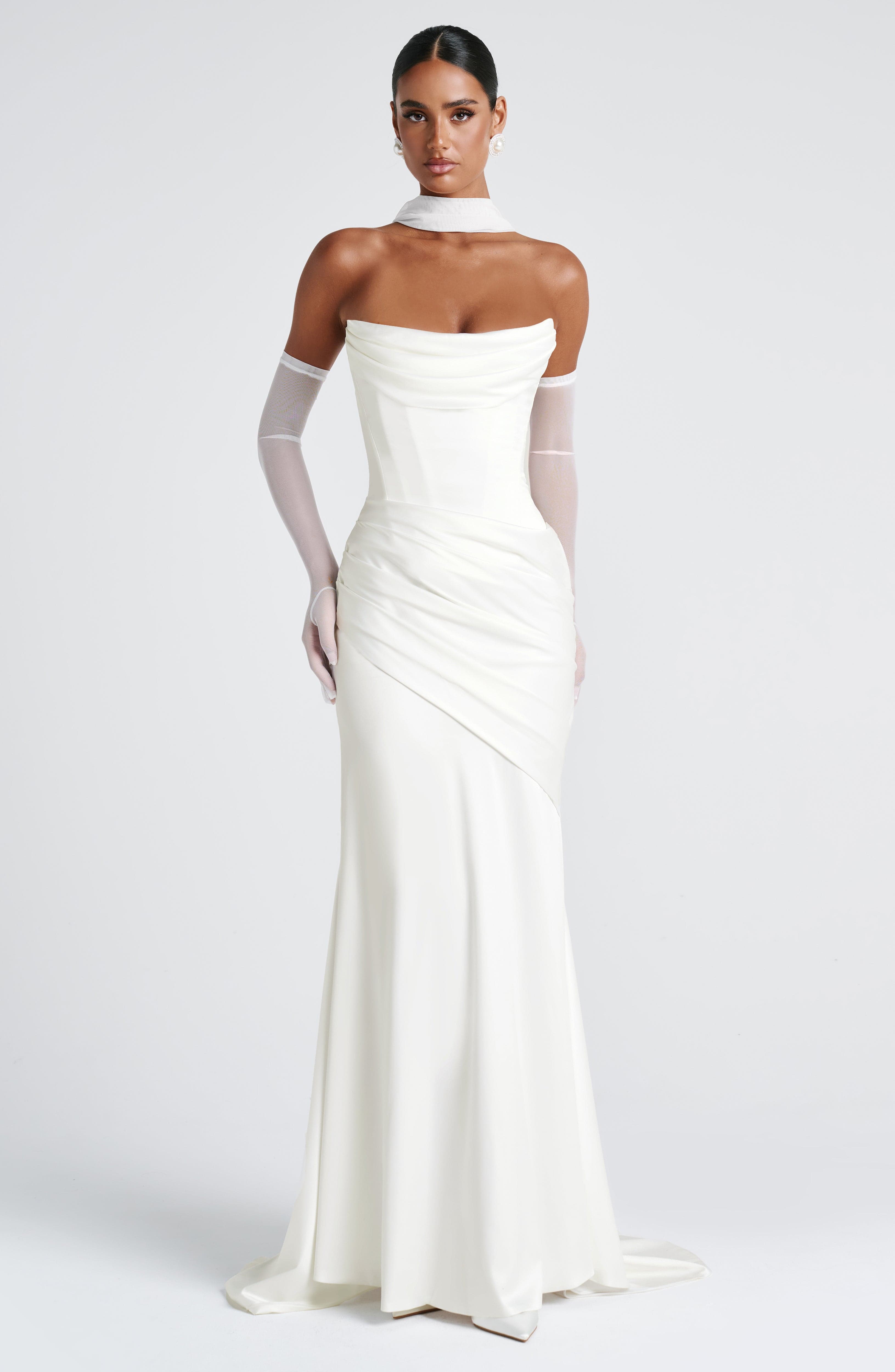 minilena Kensington Maxi Dress Ivory