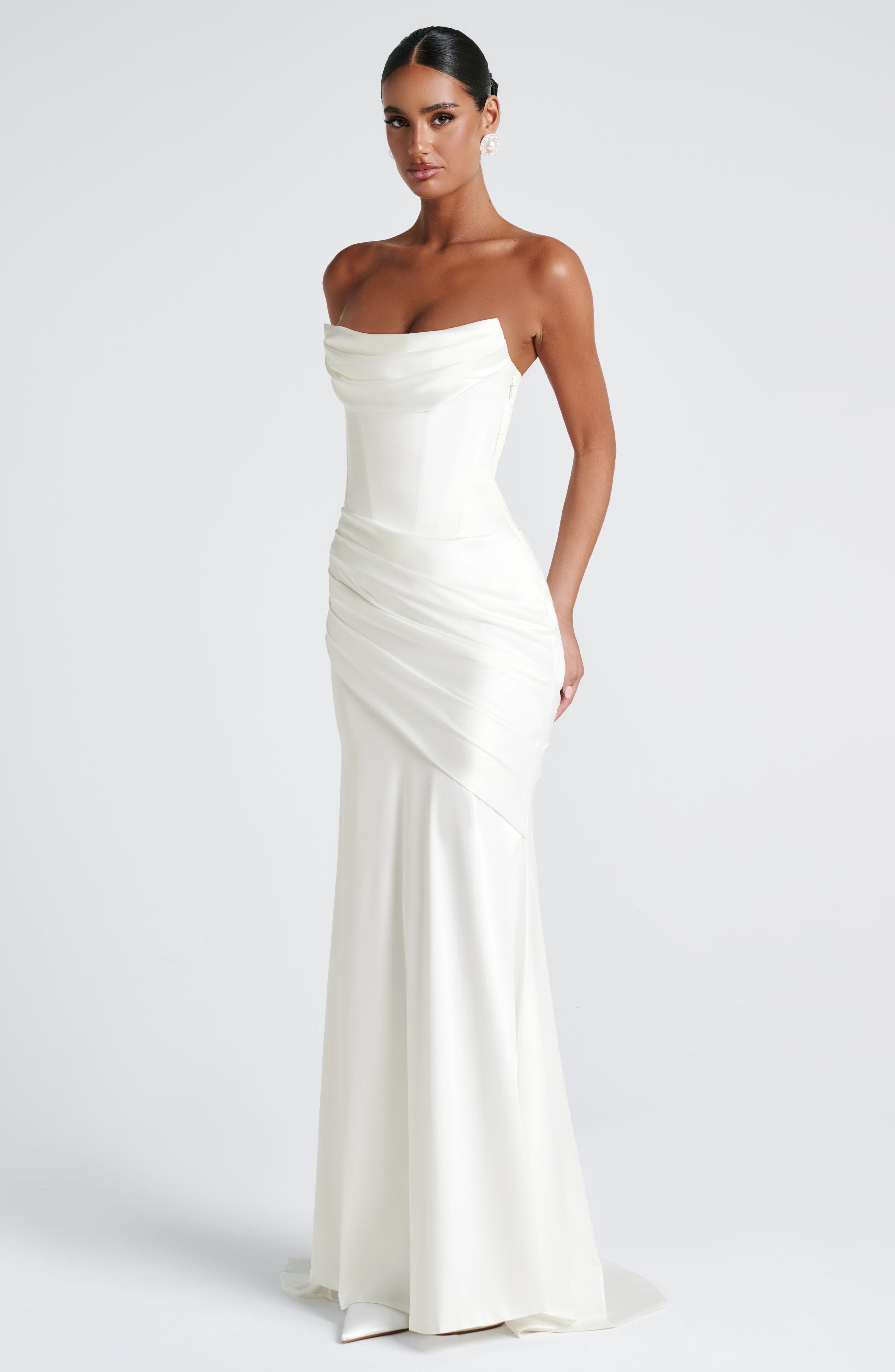 minilena Kensington Maxi Dress Ivory