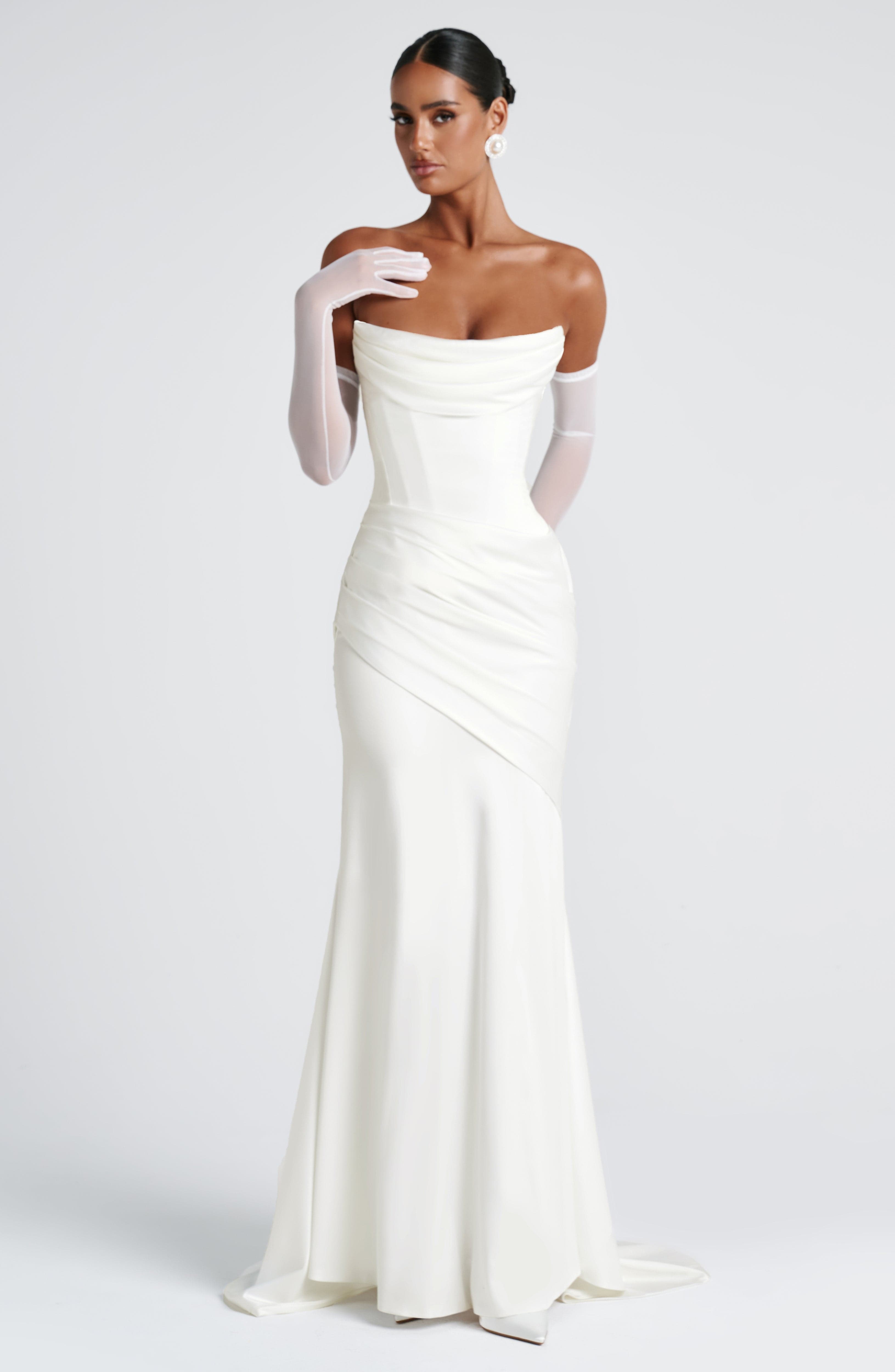 minilena Kensington Maxi Dress Ivory