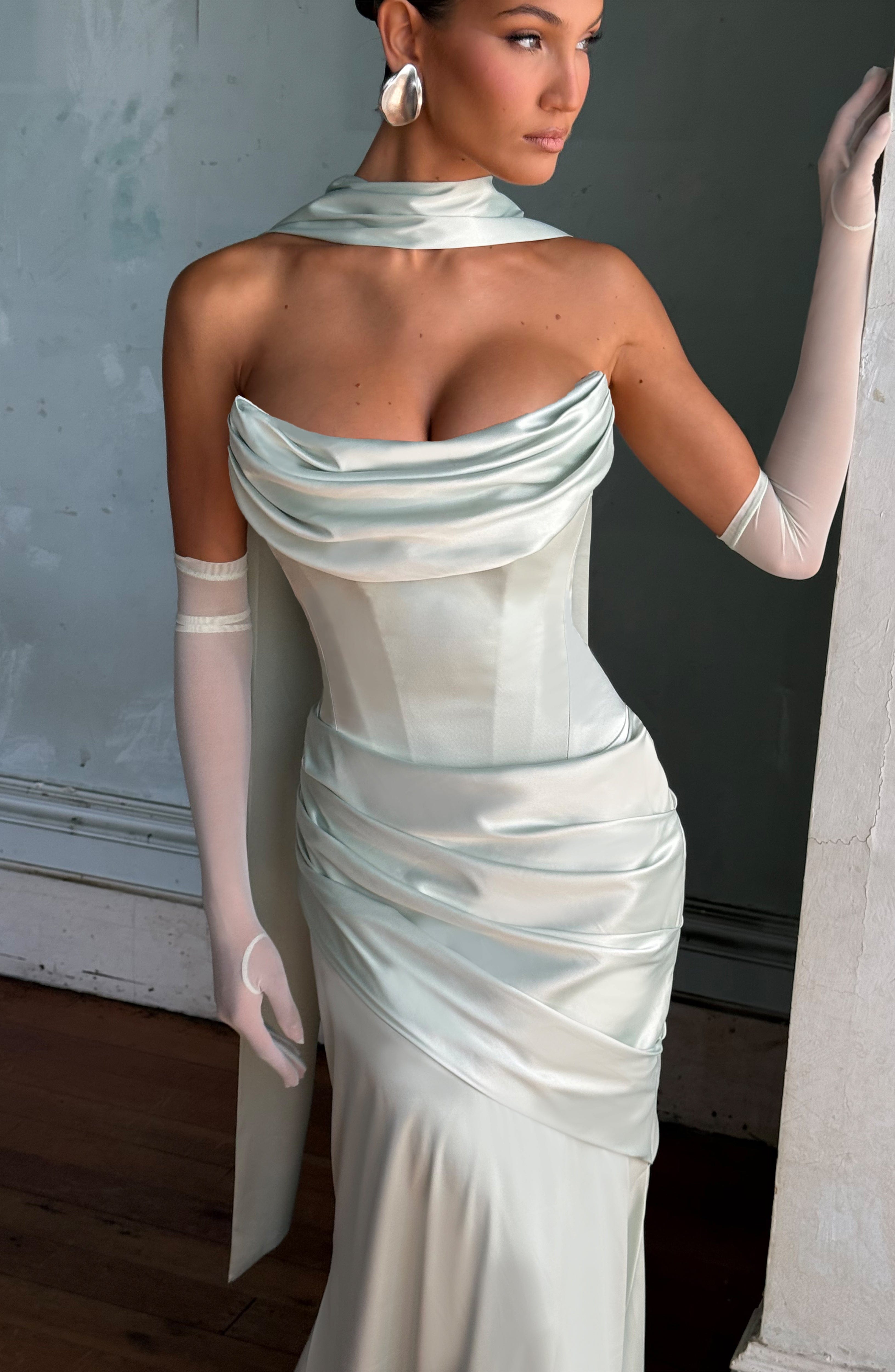 minilena Kensington Maxi Dress Mint