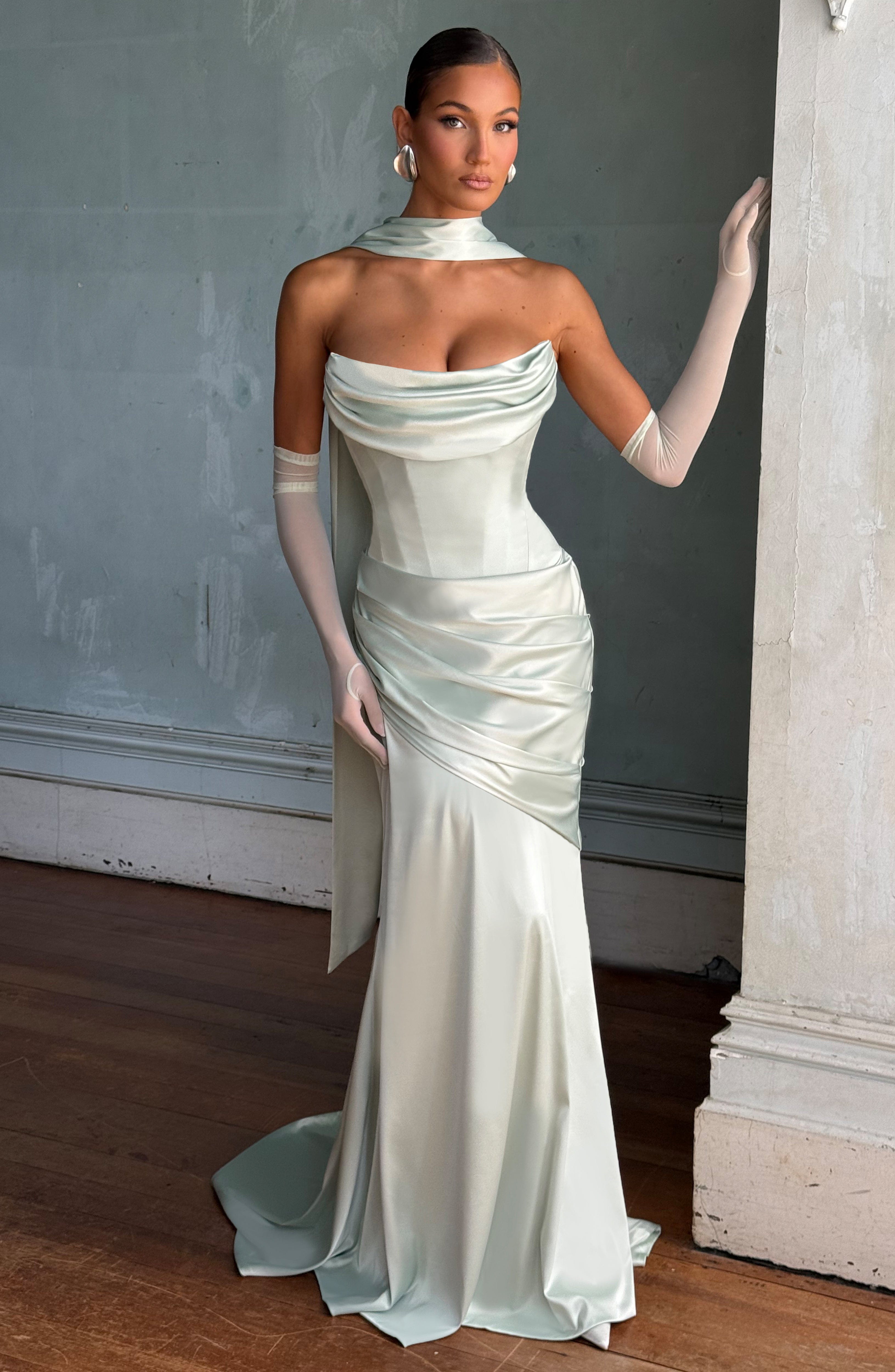 minilena Kensington Maxi Dress Mint
