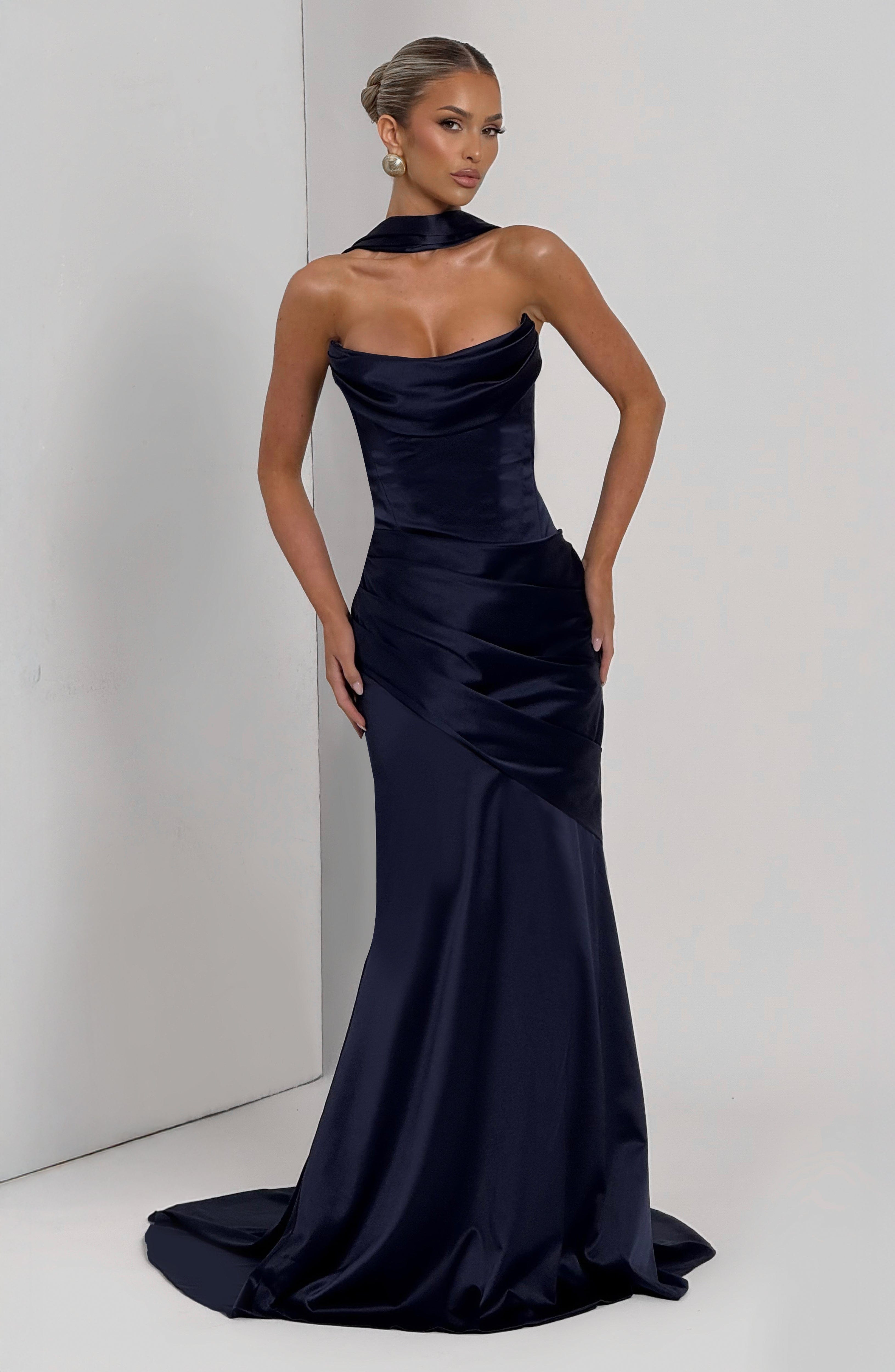 minilena Kensington Maxi Dress Navy