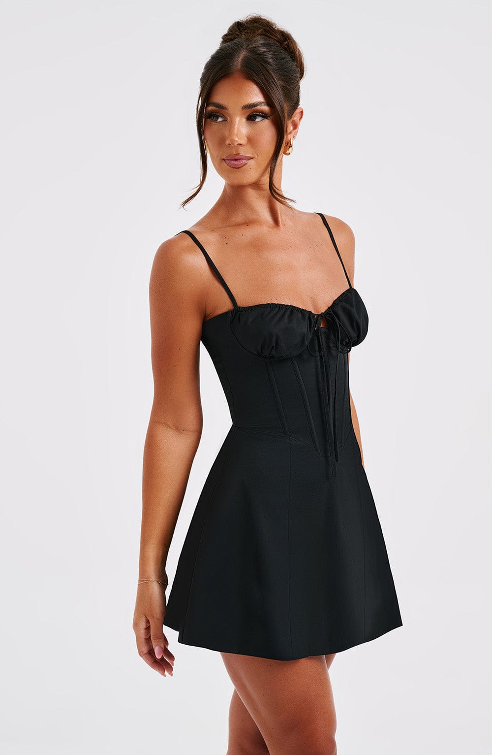 minilena Lacey Mini Dress Black