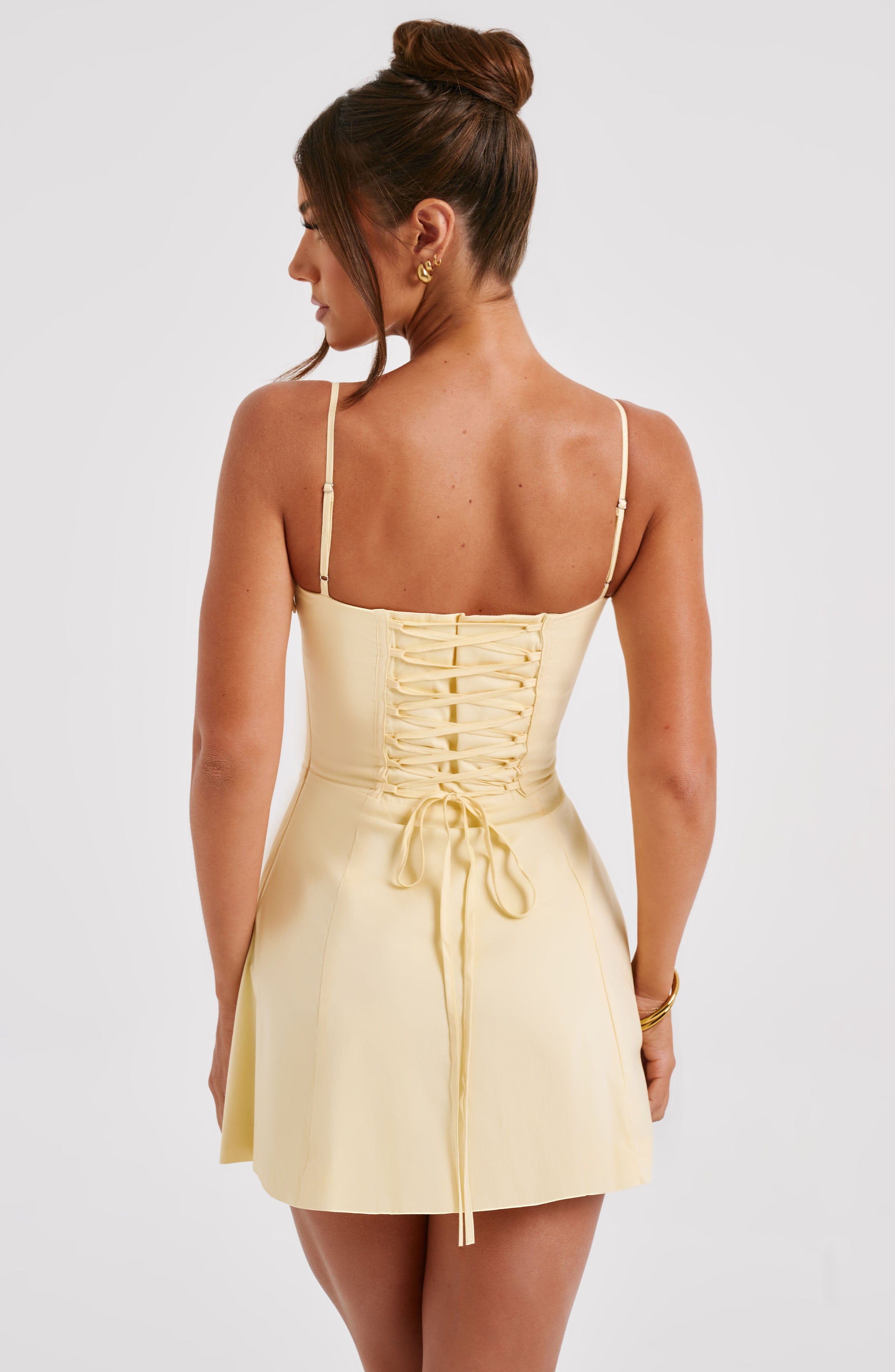 minilena Lacey Mini Dress Lemon