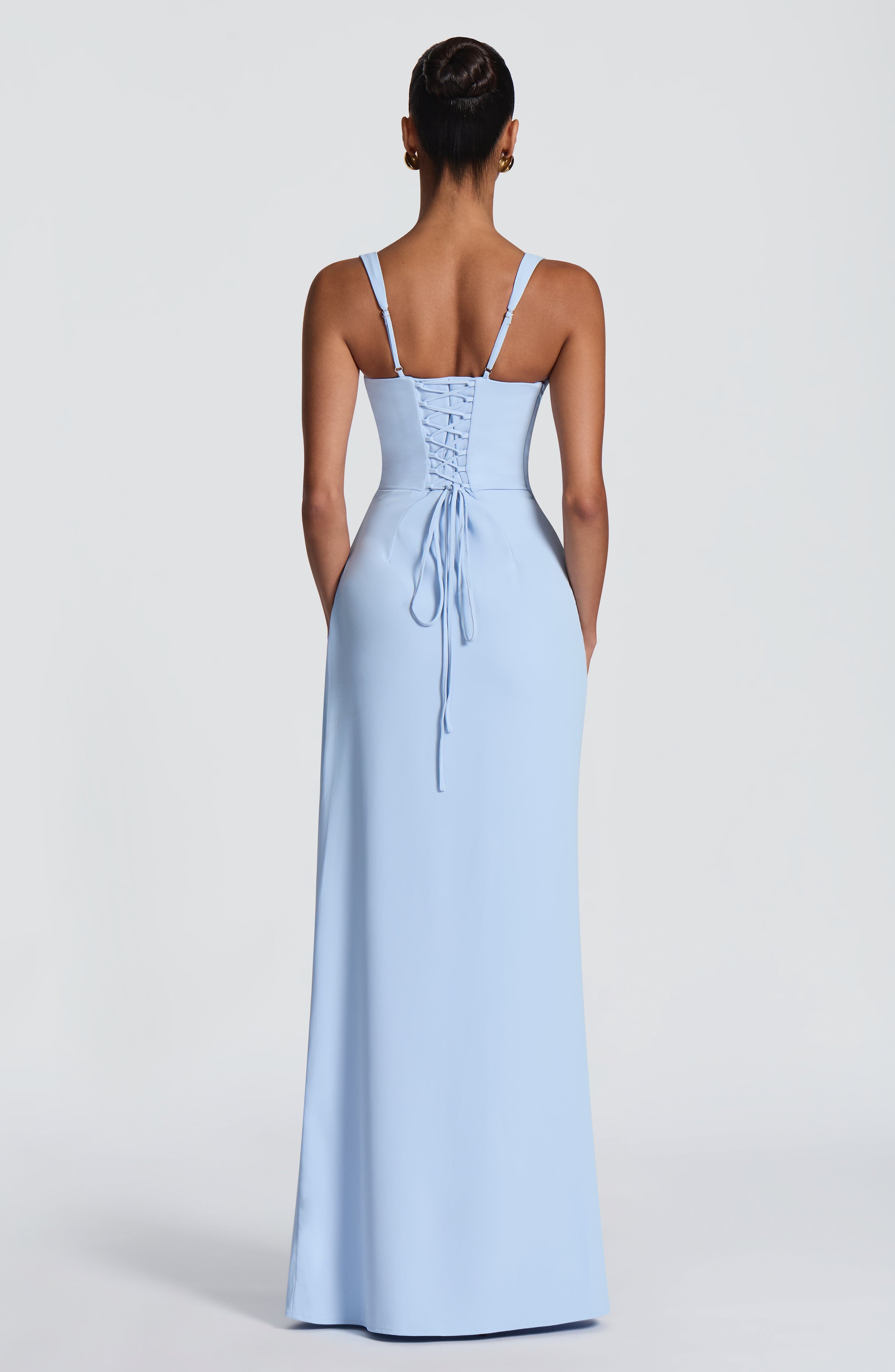 minilena Laleh Maxi Dress Glacier Blue