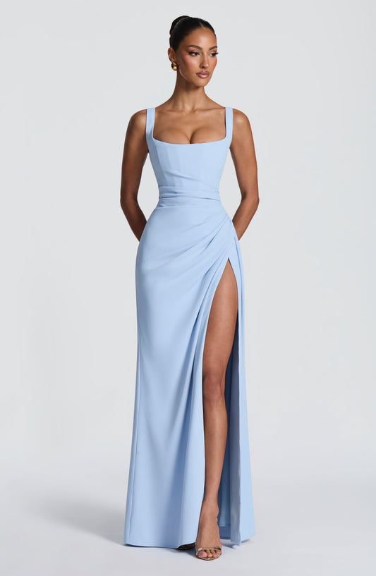 minilena Laleh Maxi Dress Glacier Blue