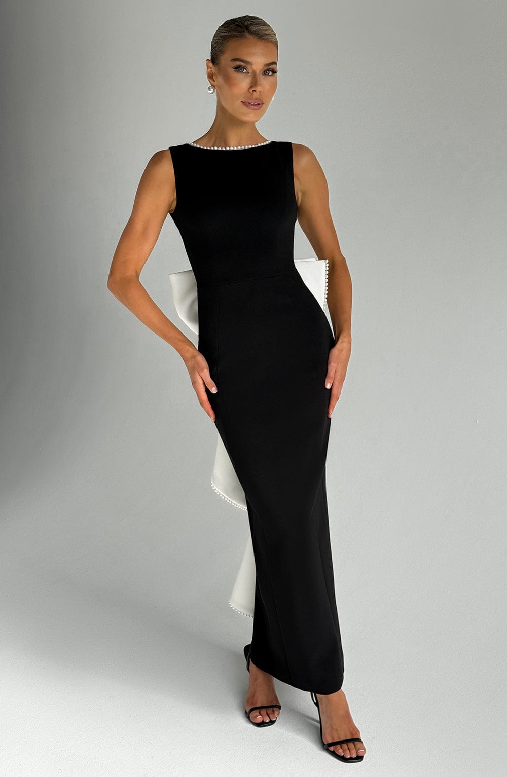 minilena Lana Midaxi Dress Black/White