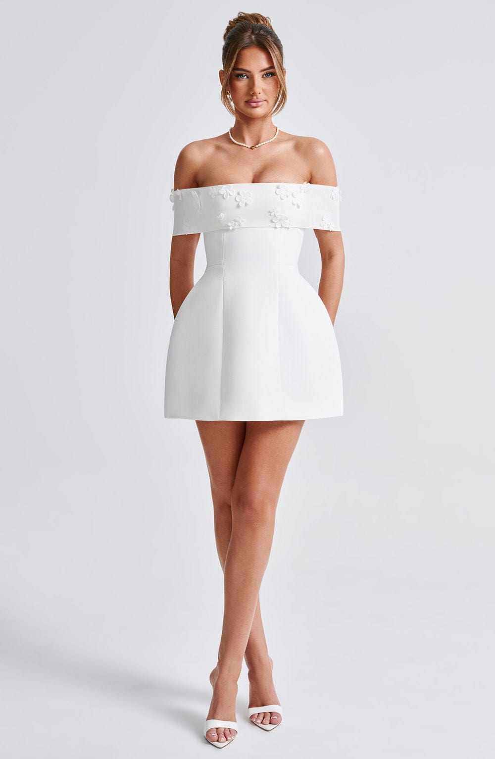 minilena Laurel Mini Dress Ivory
