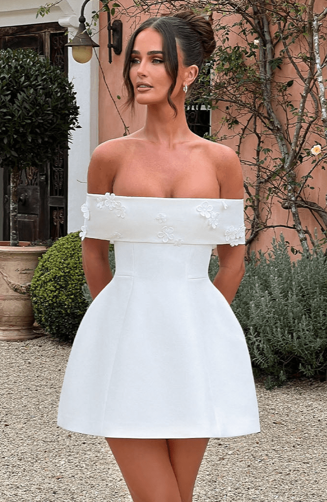 minilena Laurel Mini Dress Ivory