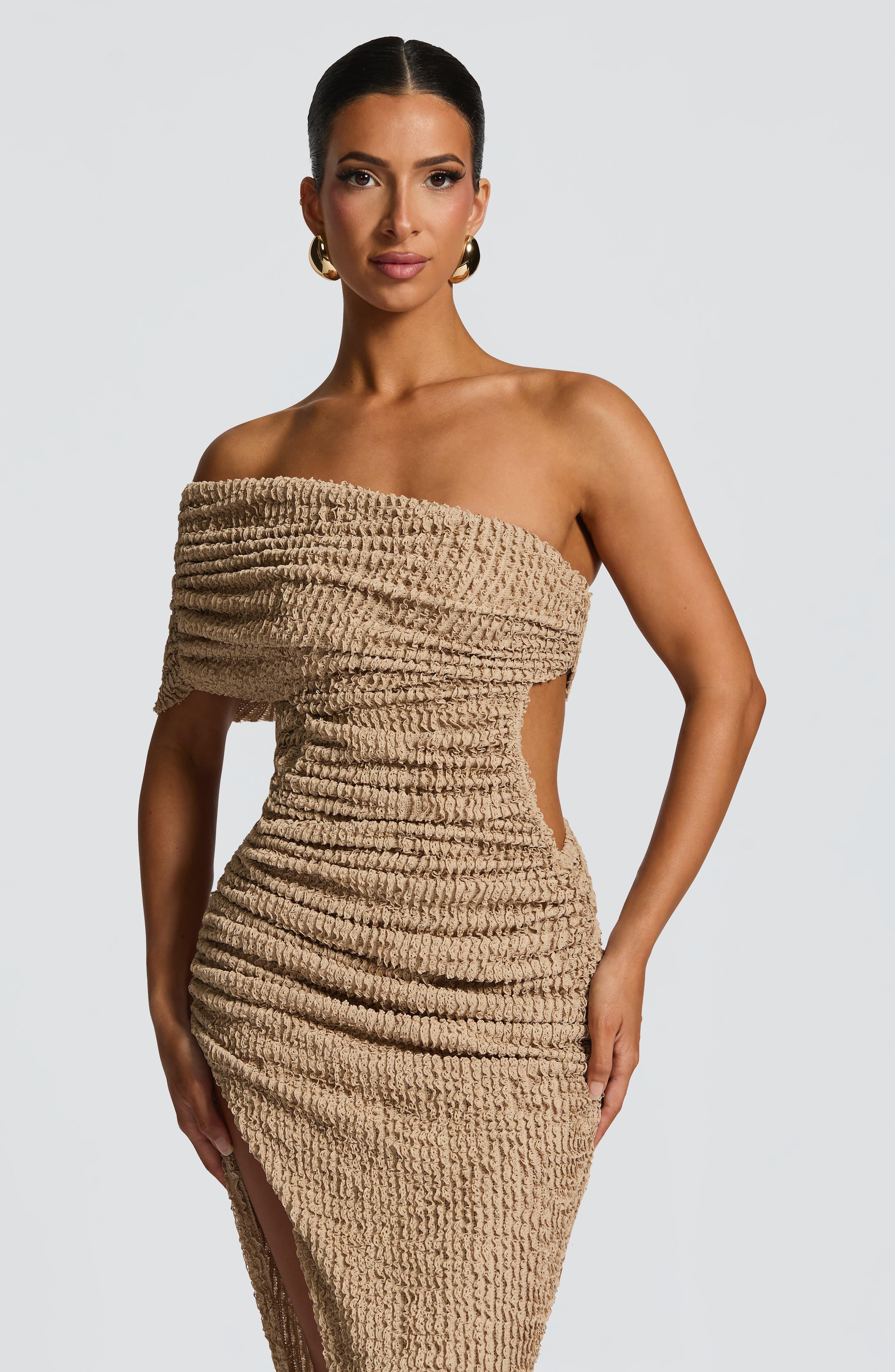 minilena Laverna Midi Dress Beige