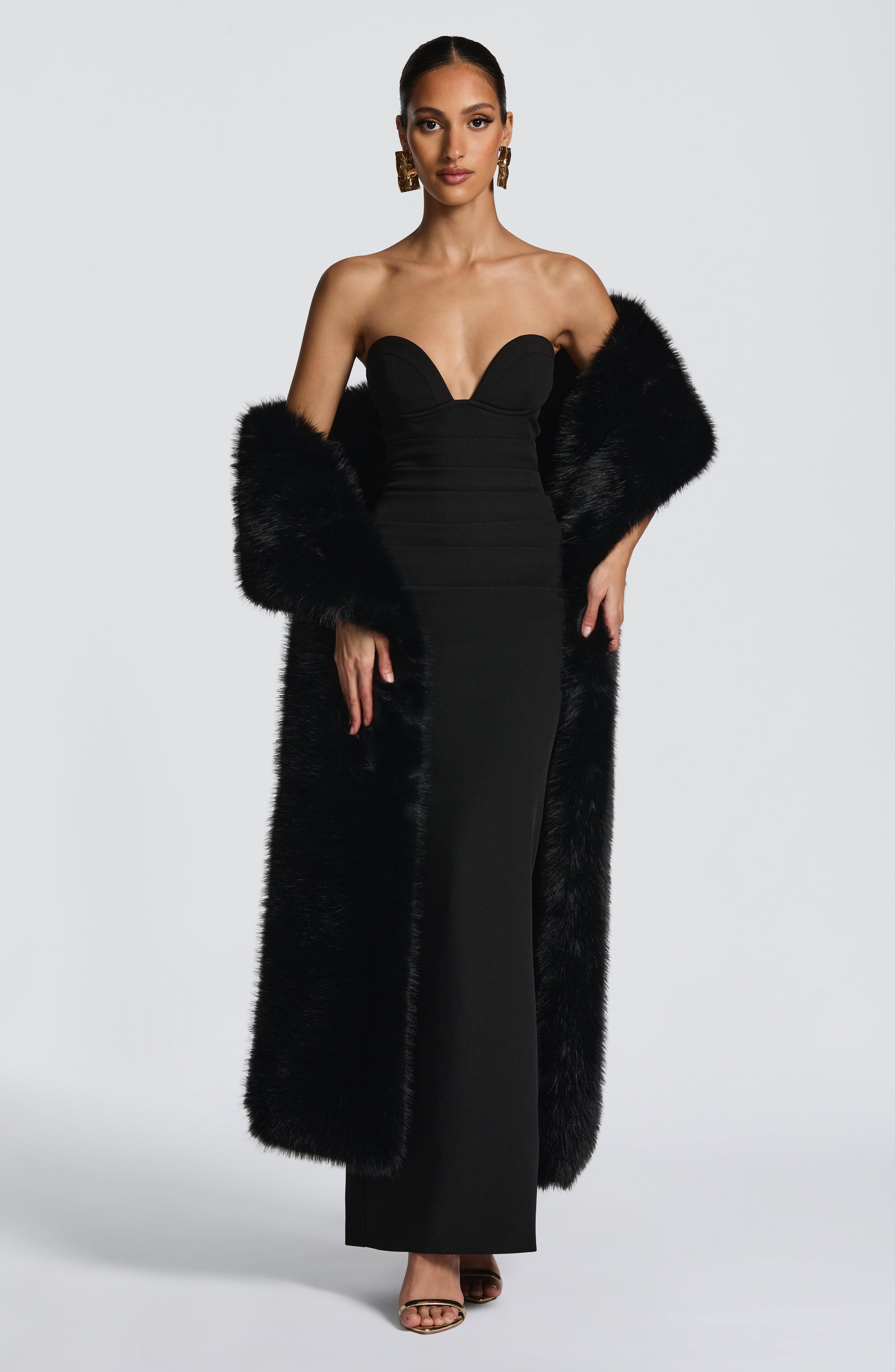 minilena Lindsey Maxi Dress Black