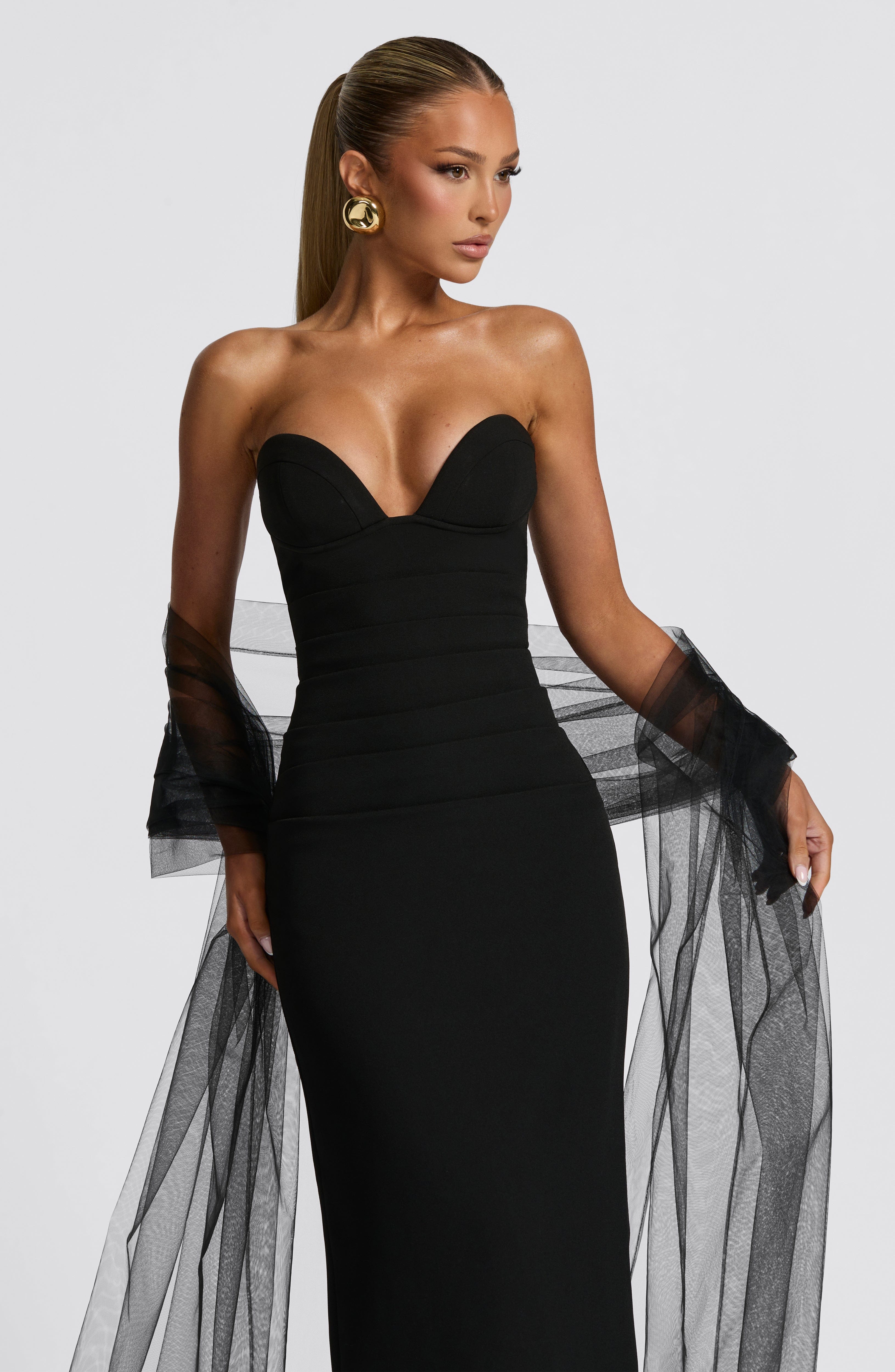 minilena Lindsey Maxi Dress Black