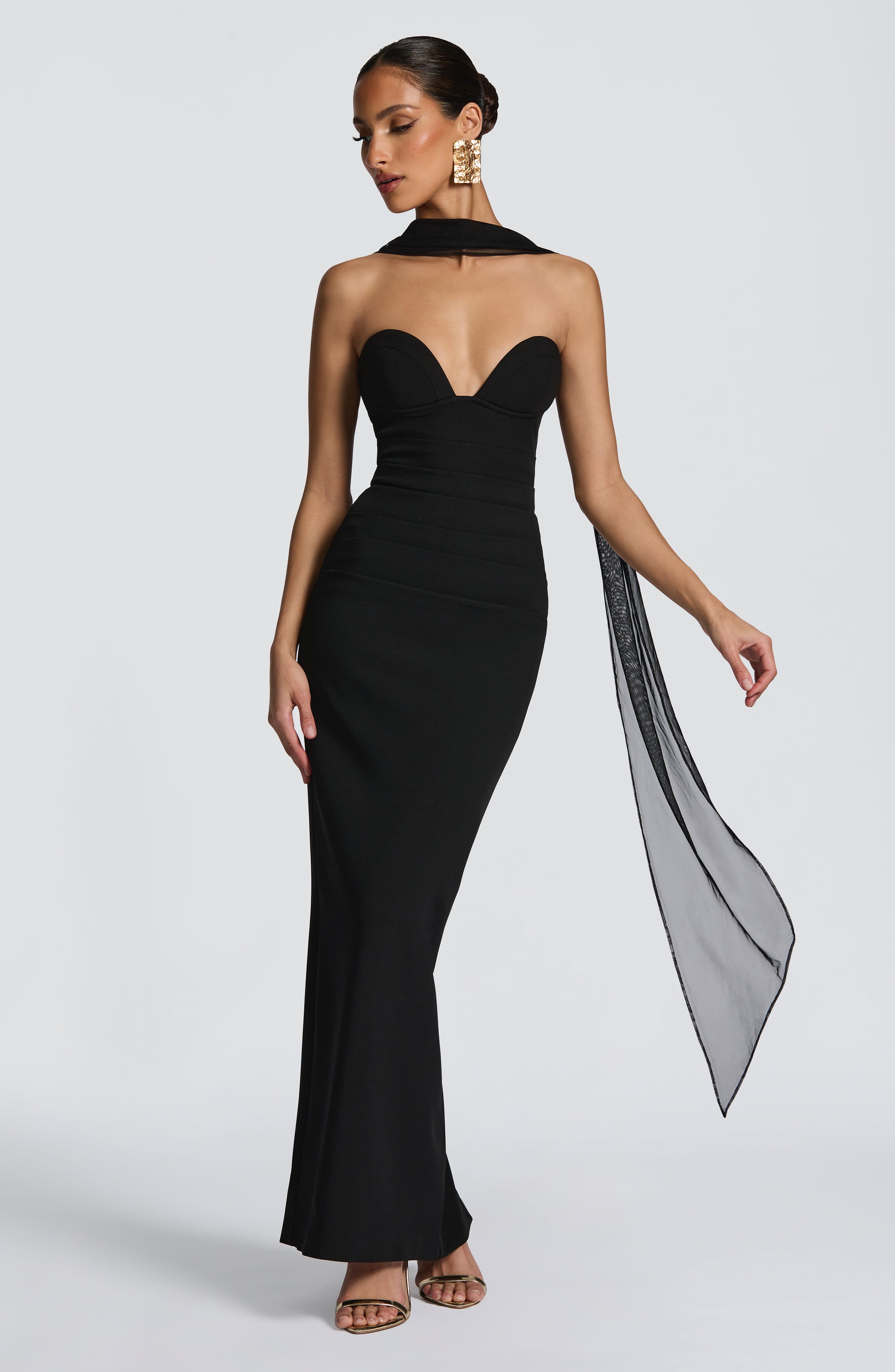 minilena Lindsey Maxi Dress Black