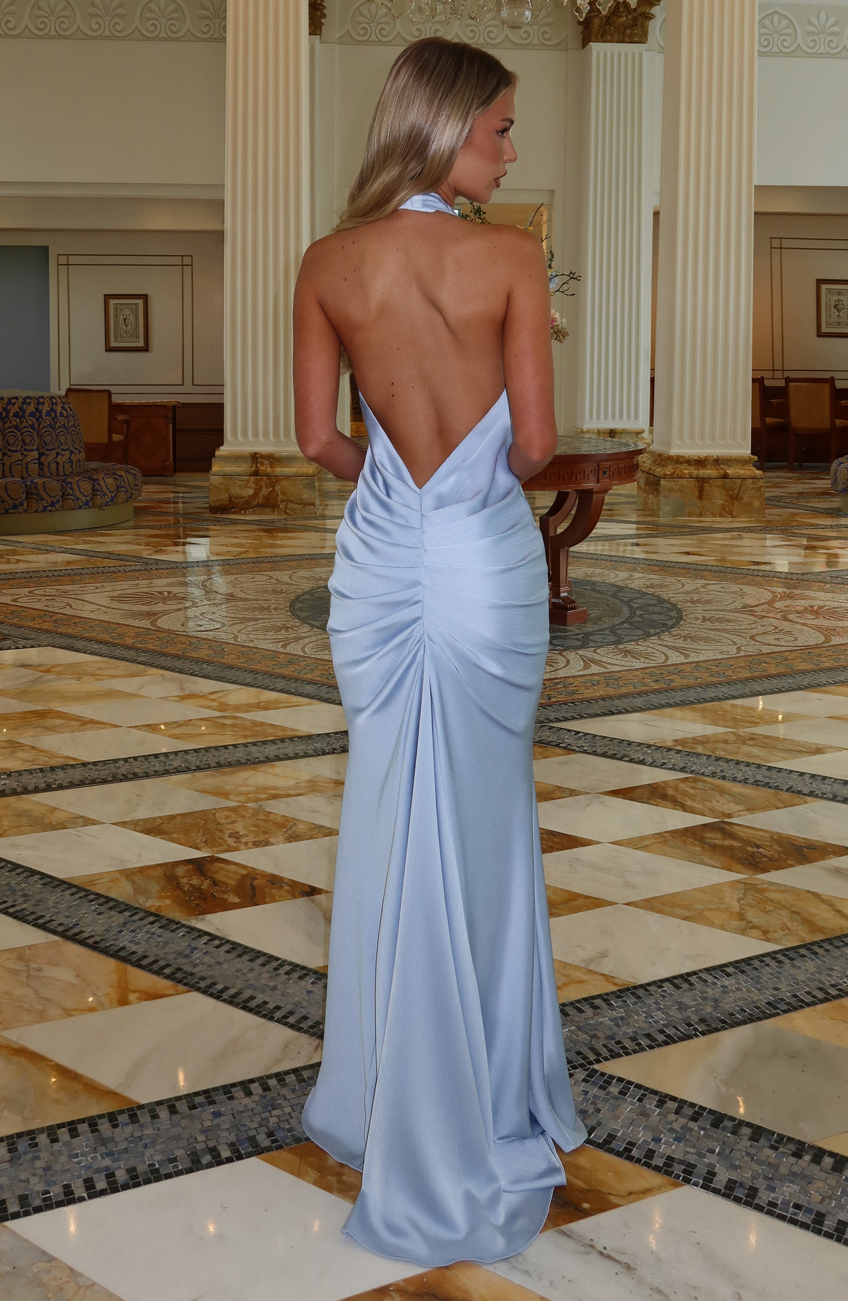 minilena Linette Gown Glacier Blue