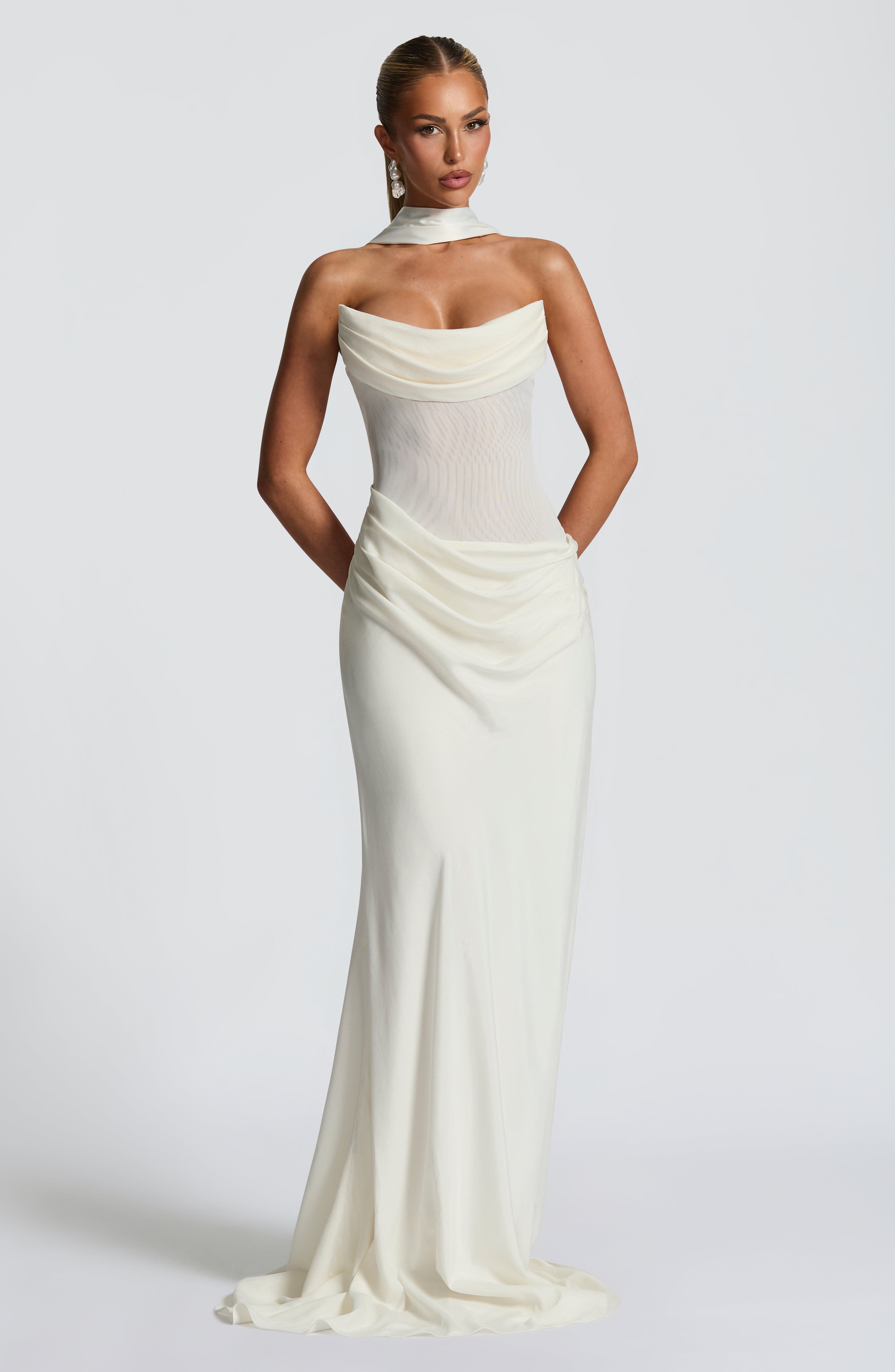 minilena Liora Maxi Dress Ivory