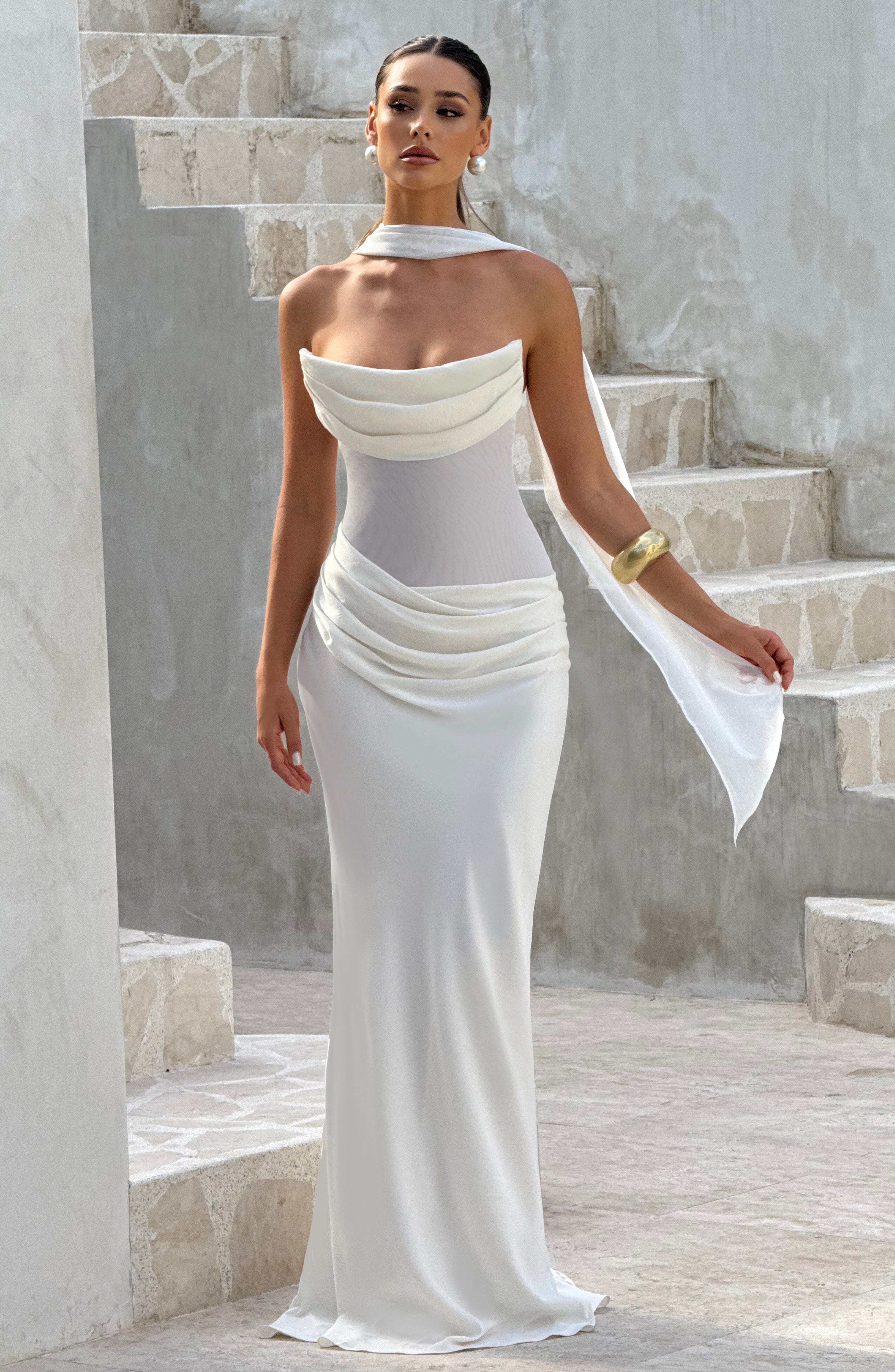 minilena Liora Maxi Dress Ivory