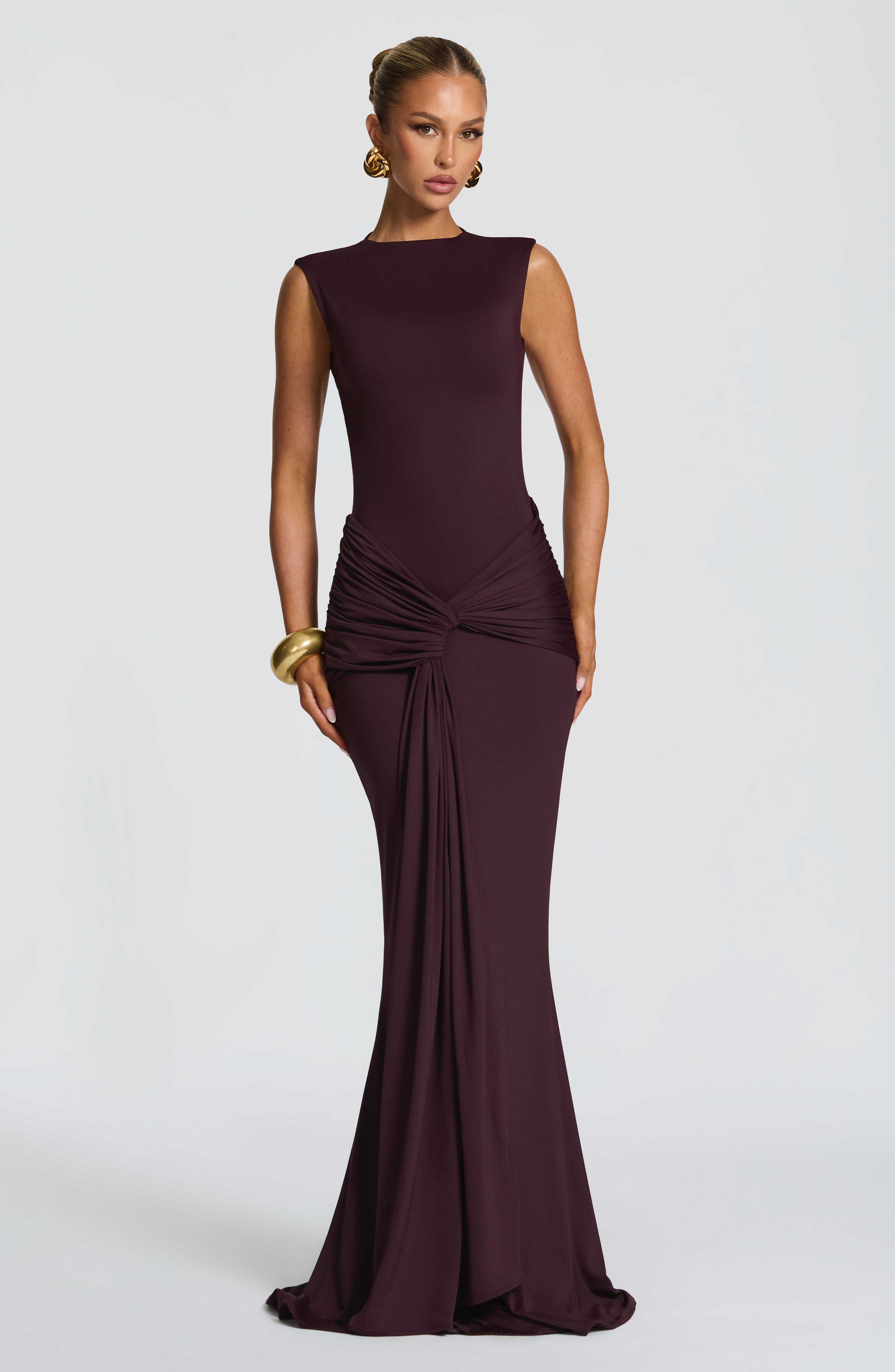 minilena Lorenza Maxi Dress Plum