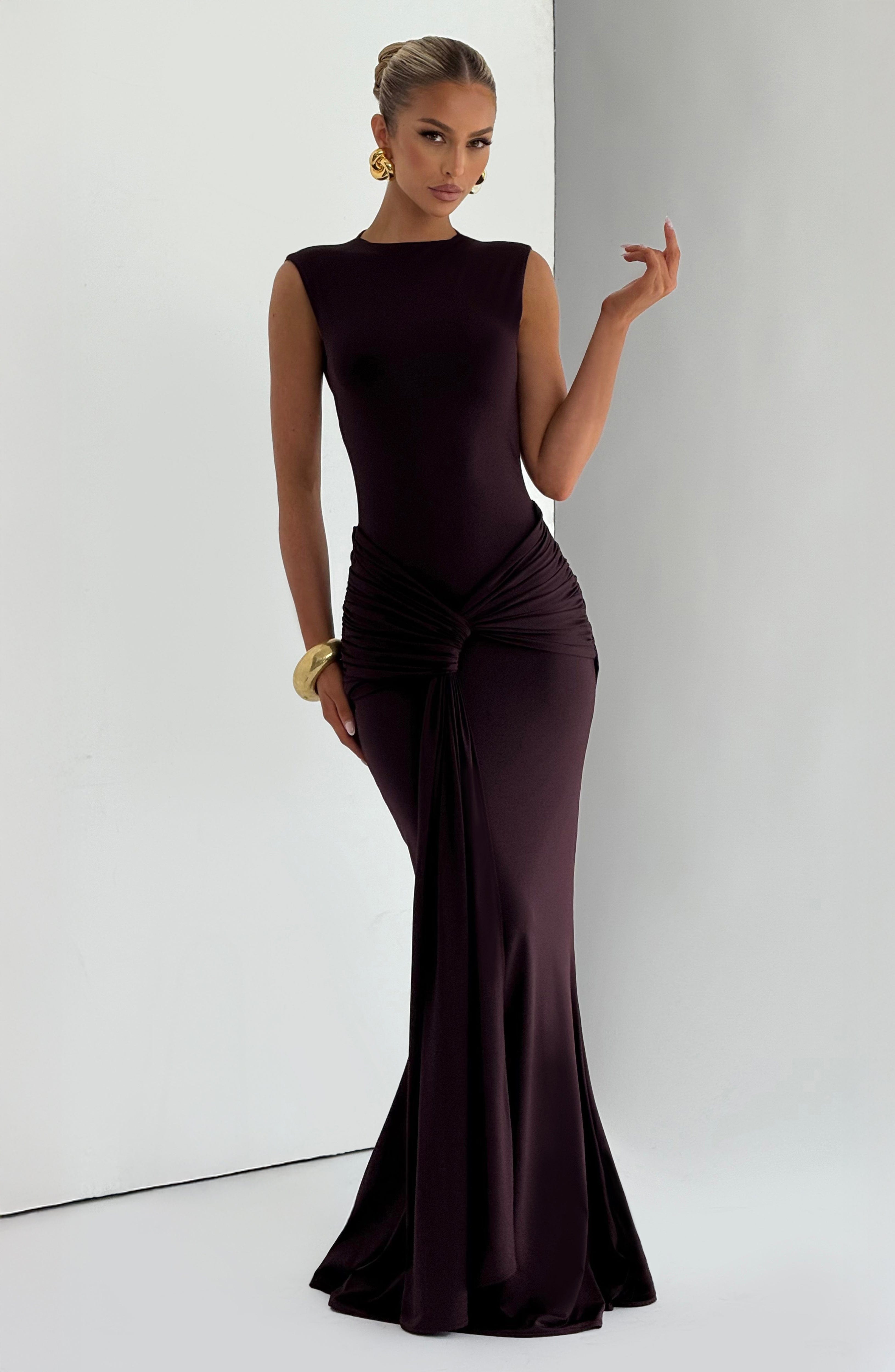 minilena Lorenza Maxi Dress Plum