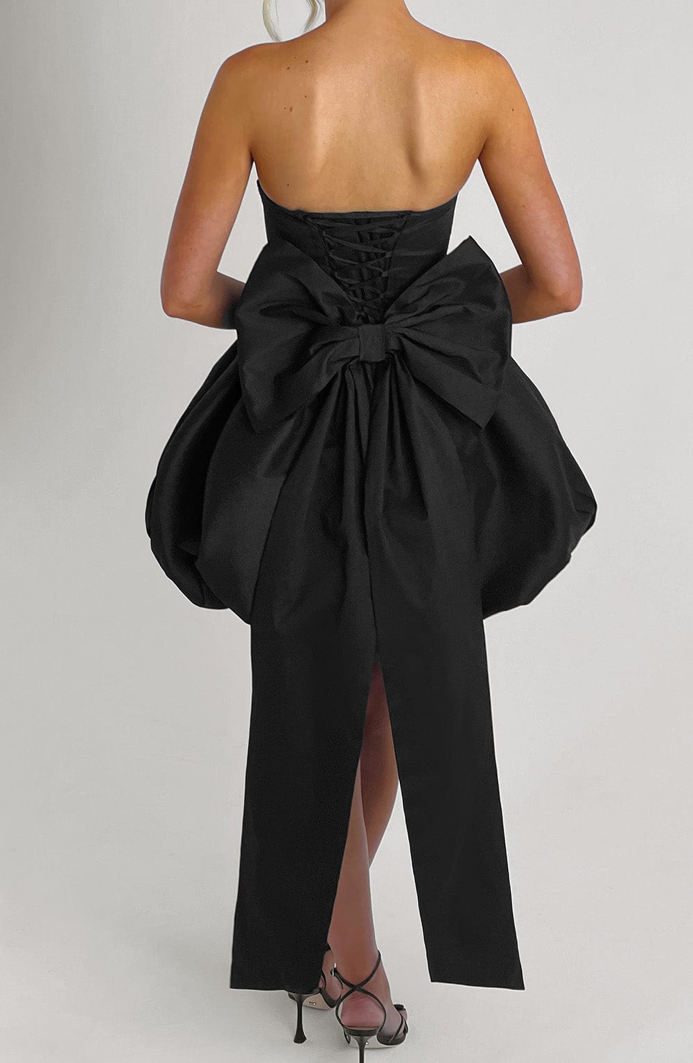 minilena Lotus Mini Dress Black