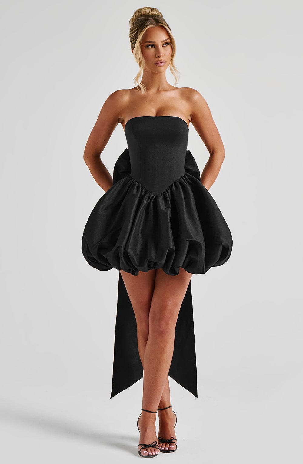 minilena Lotus Mini Dress Black