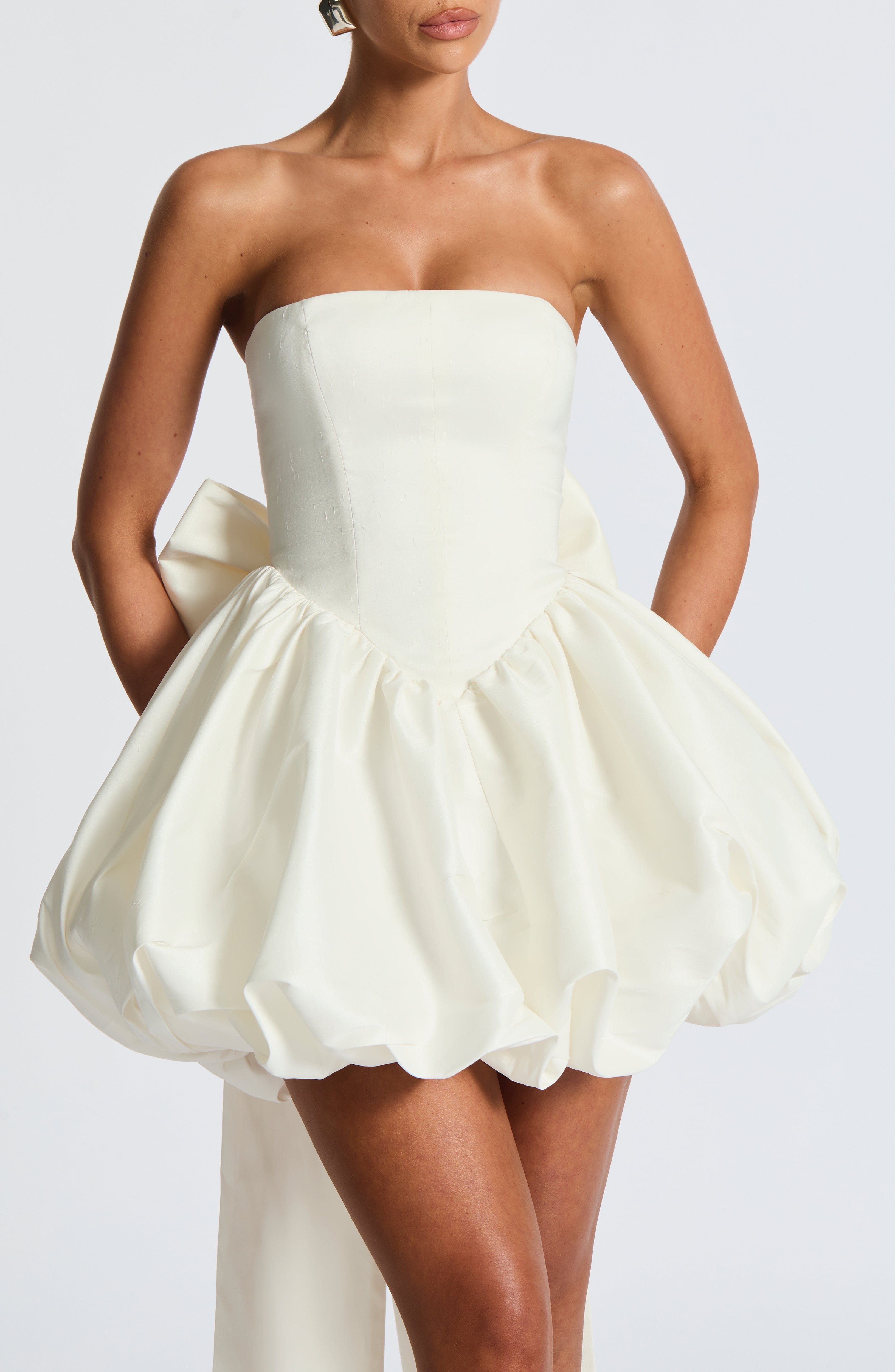 minilena Lotus Mini Dress Ivory