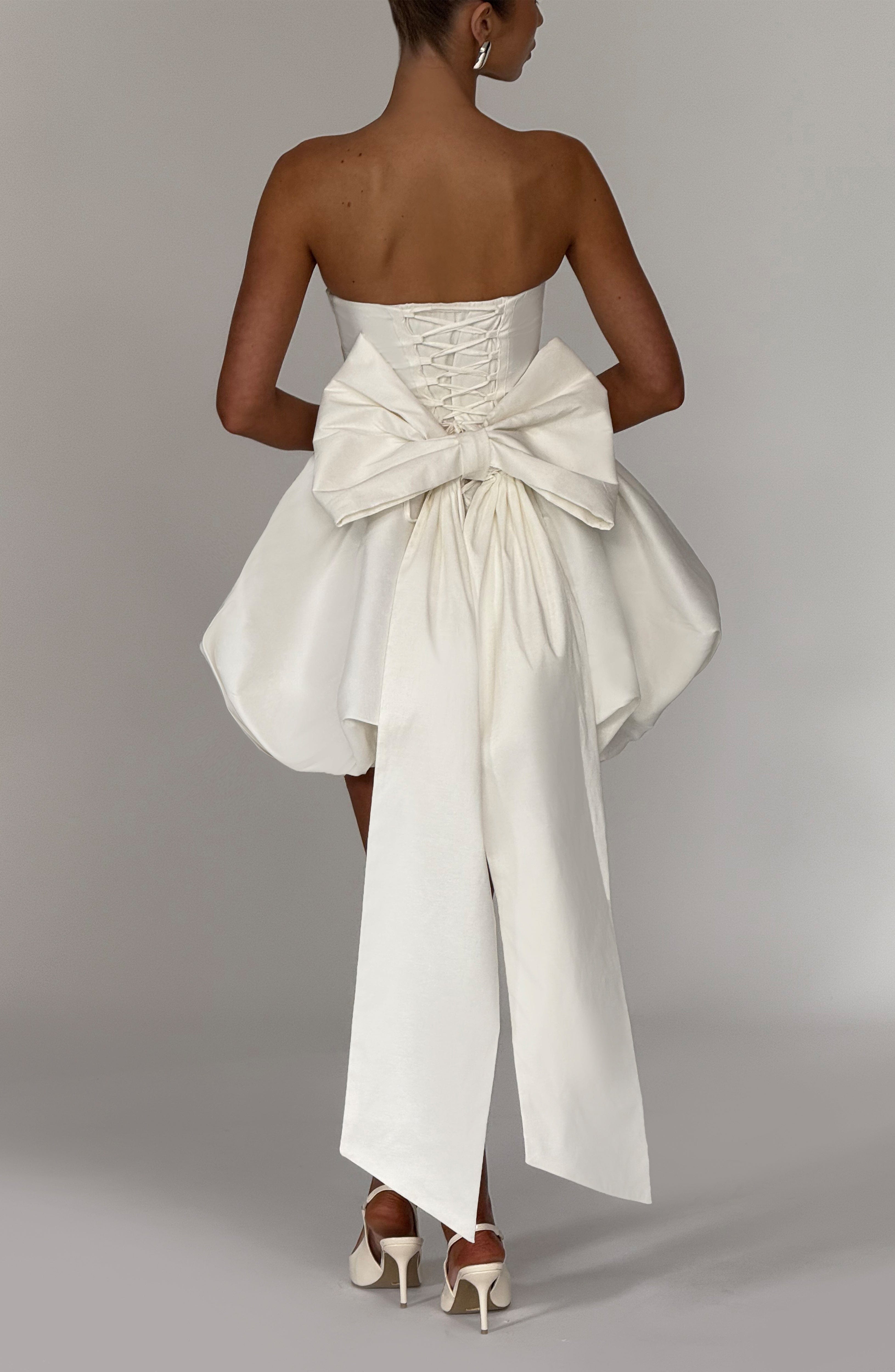 minilena Lotus Mini Dress Ivory
