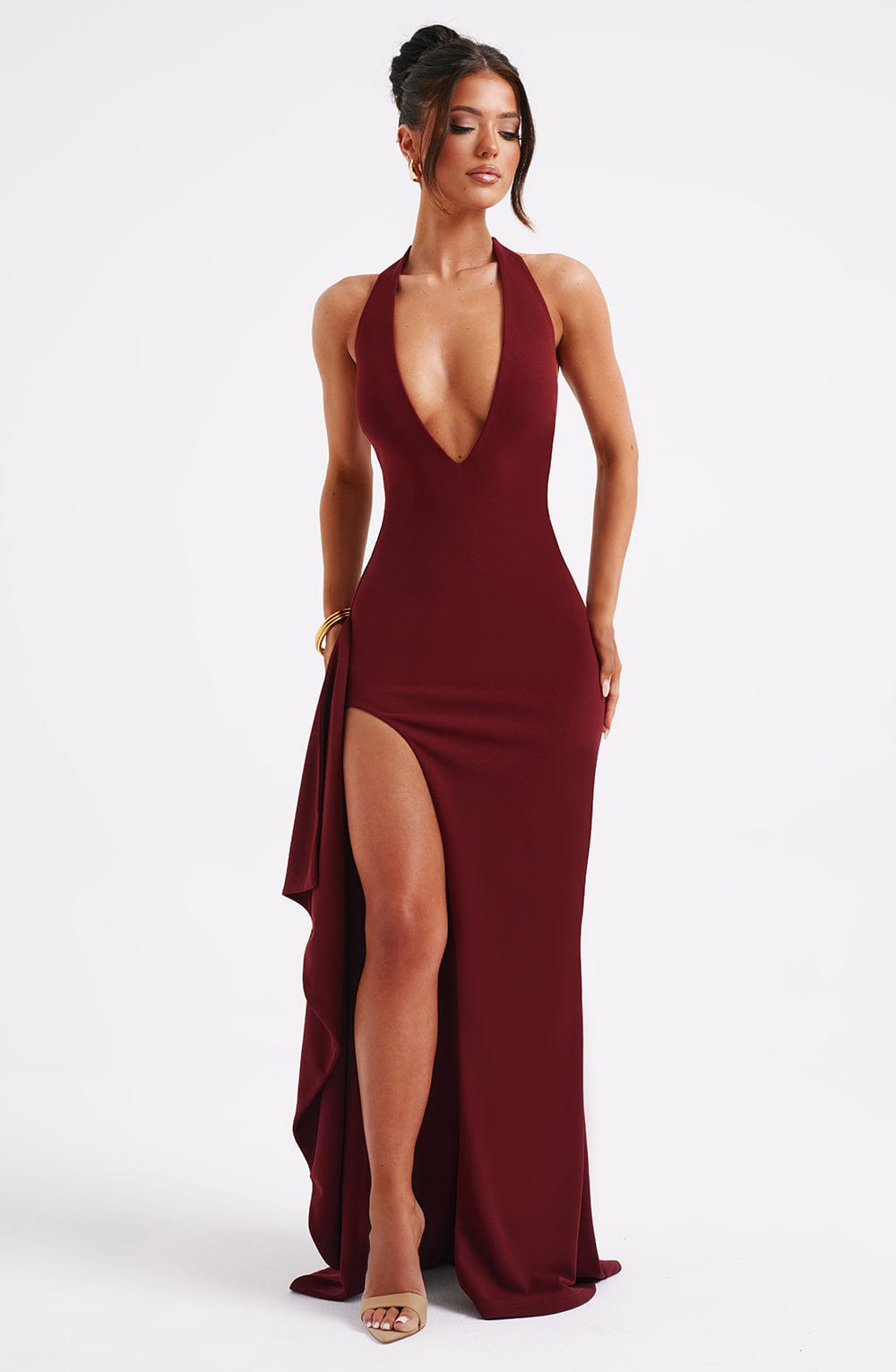 minilena Luella Maxi Dress Burgundy