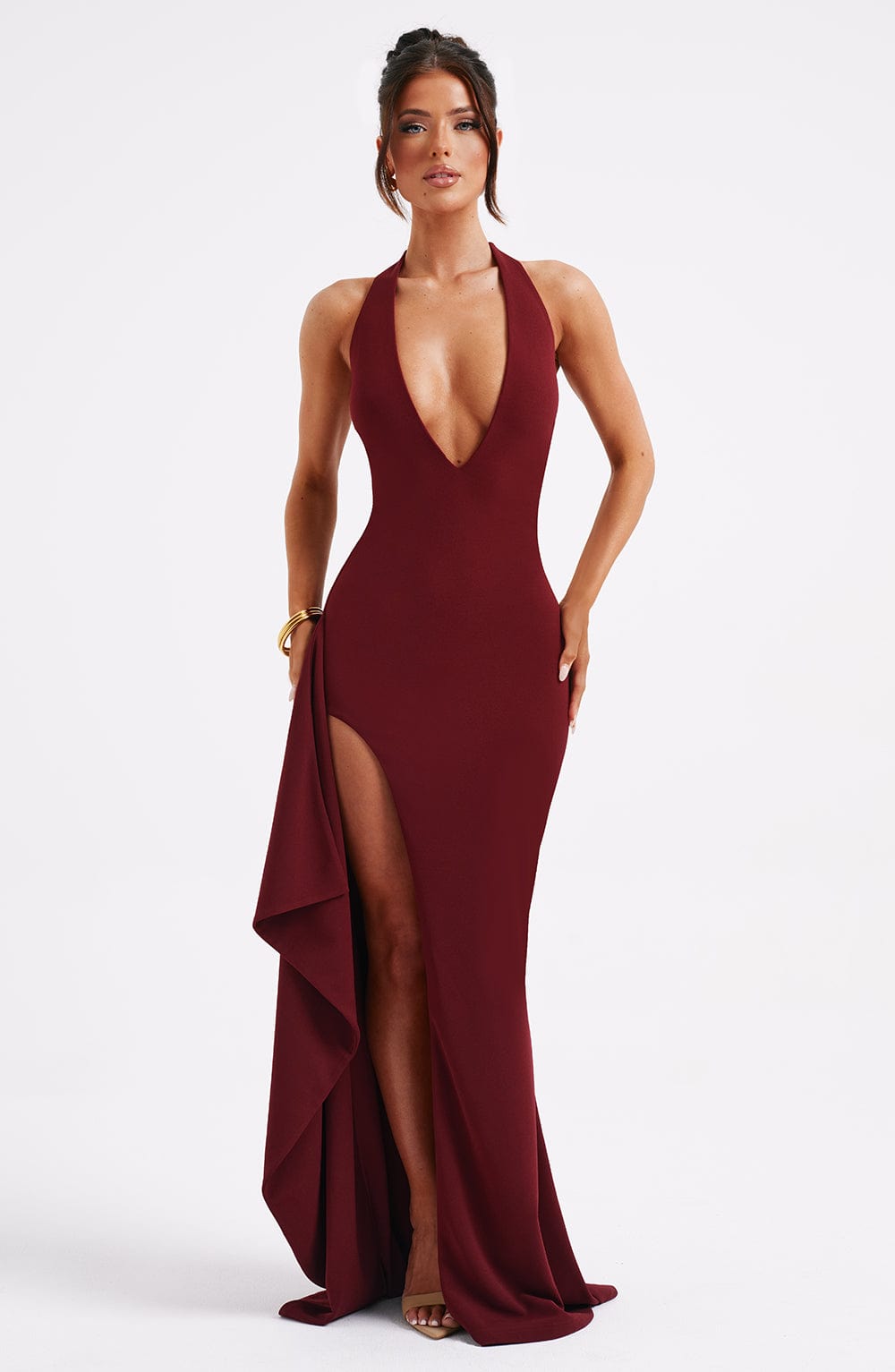 minilena Luella Maxi Dress Burgundy