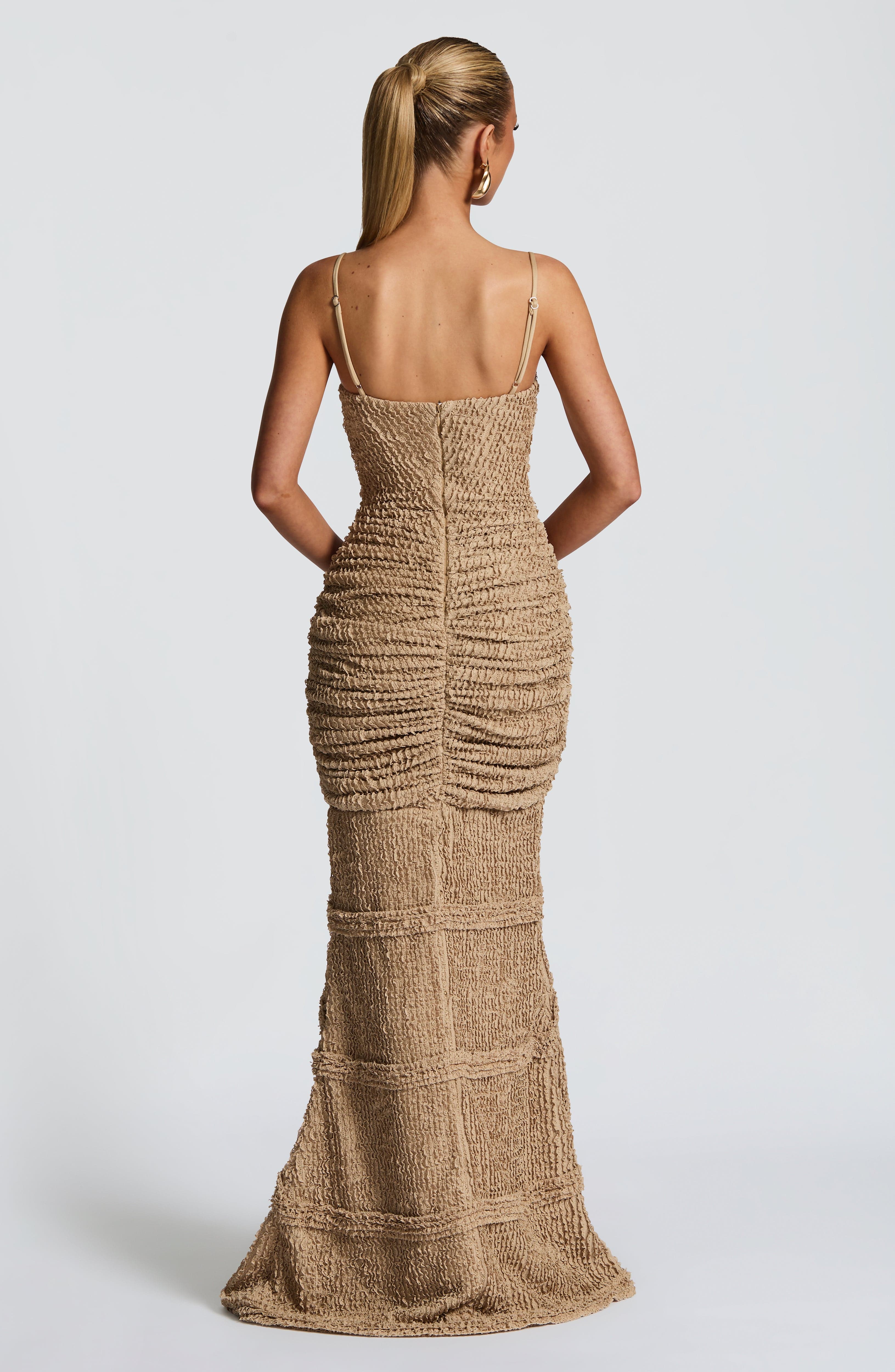 minilena Lysandra Maxi Dress Beige