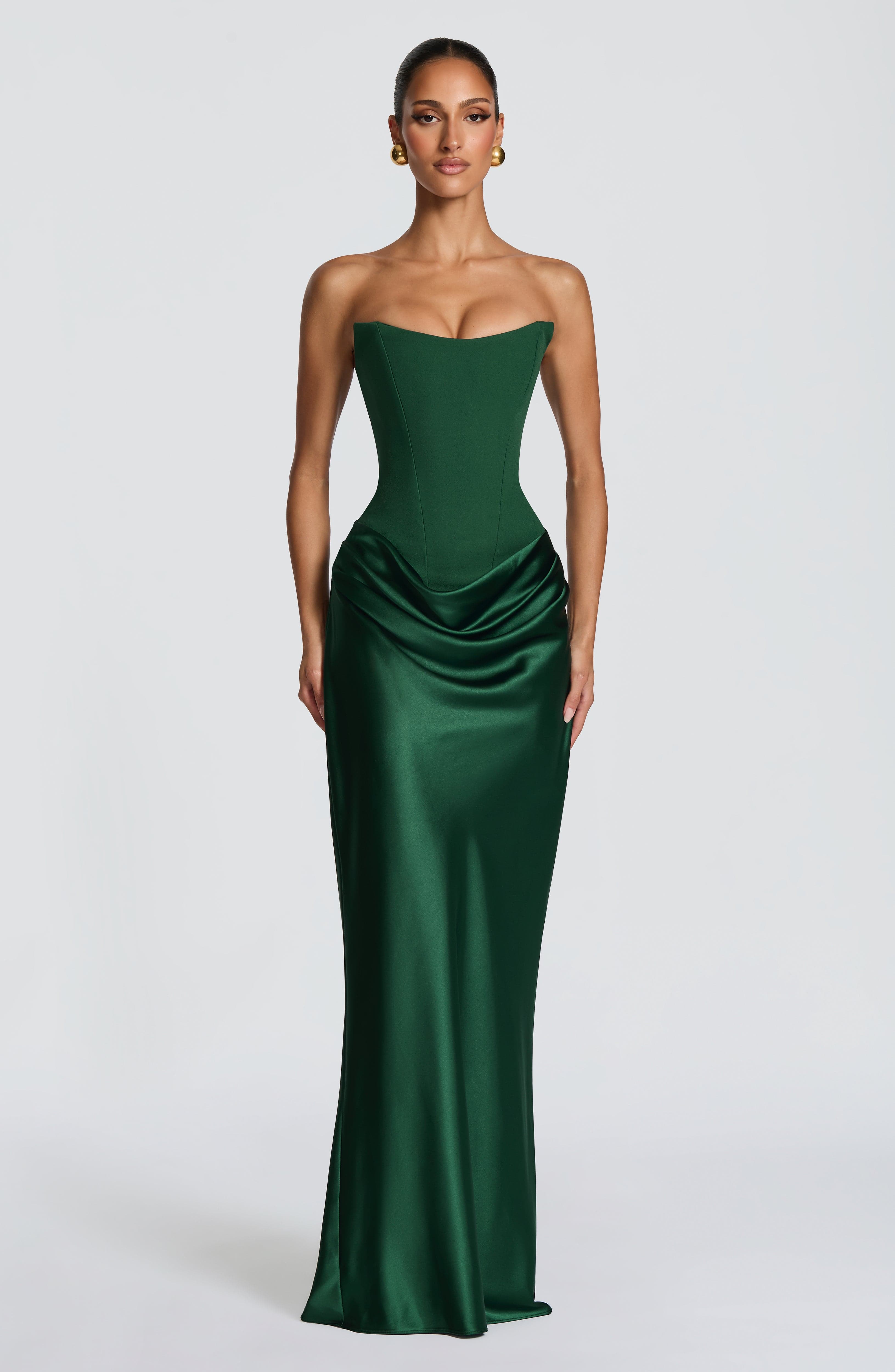 minilena Maggie Maxi Dress Emerald