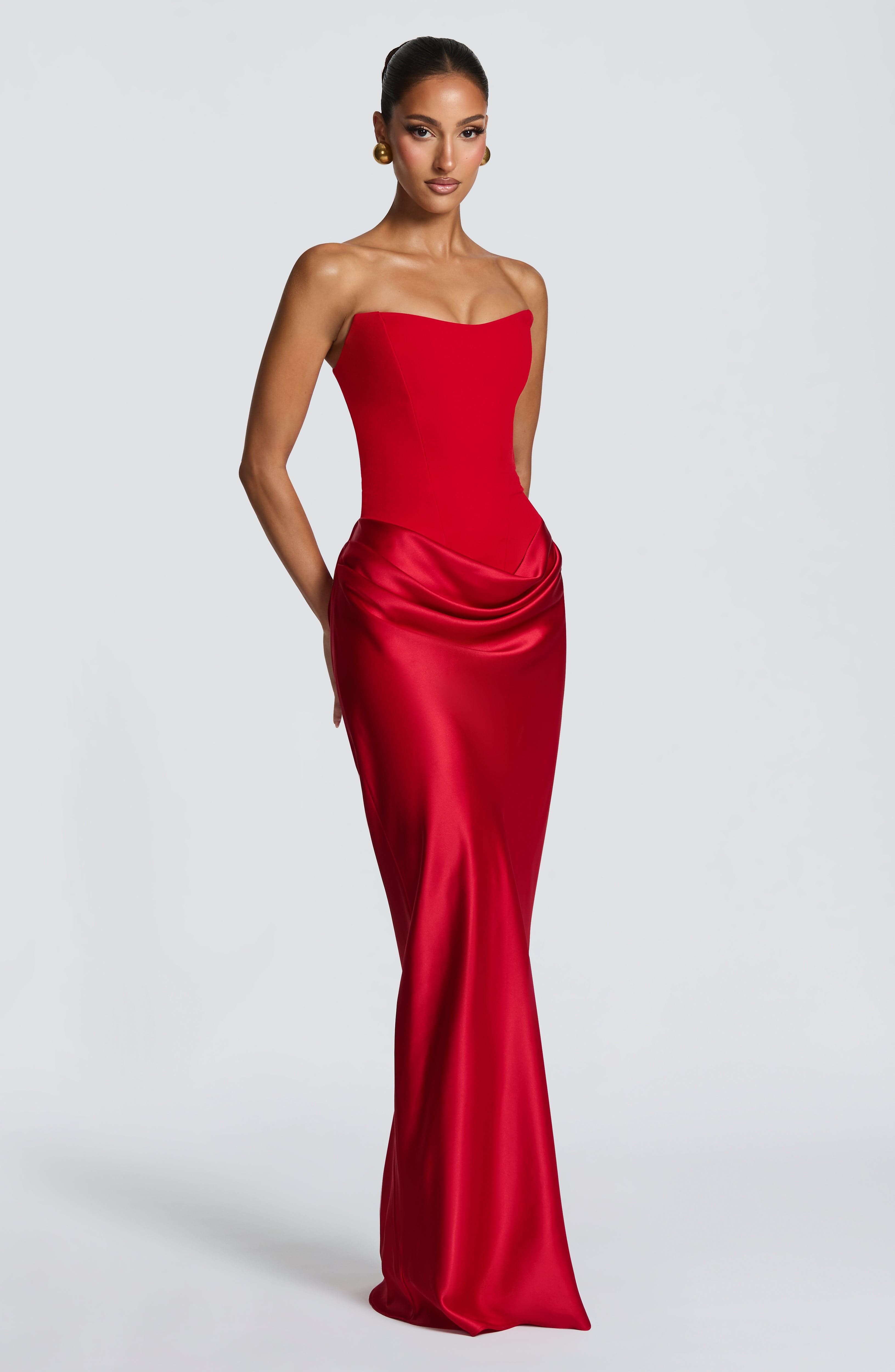 minilena Maggie Maxi Dress Red