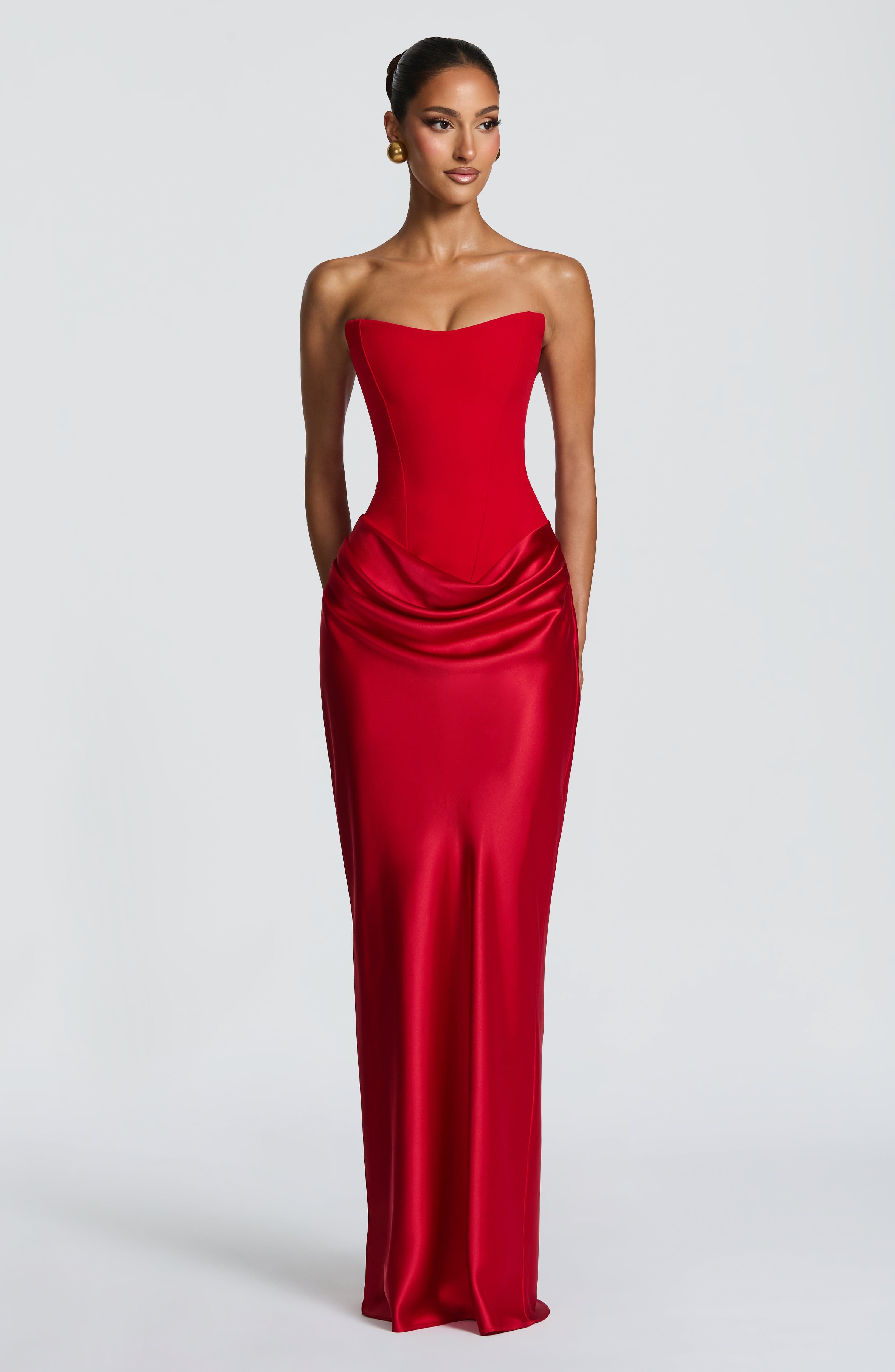 minilena Maggie Maxi Dress Red