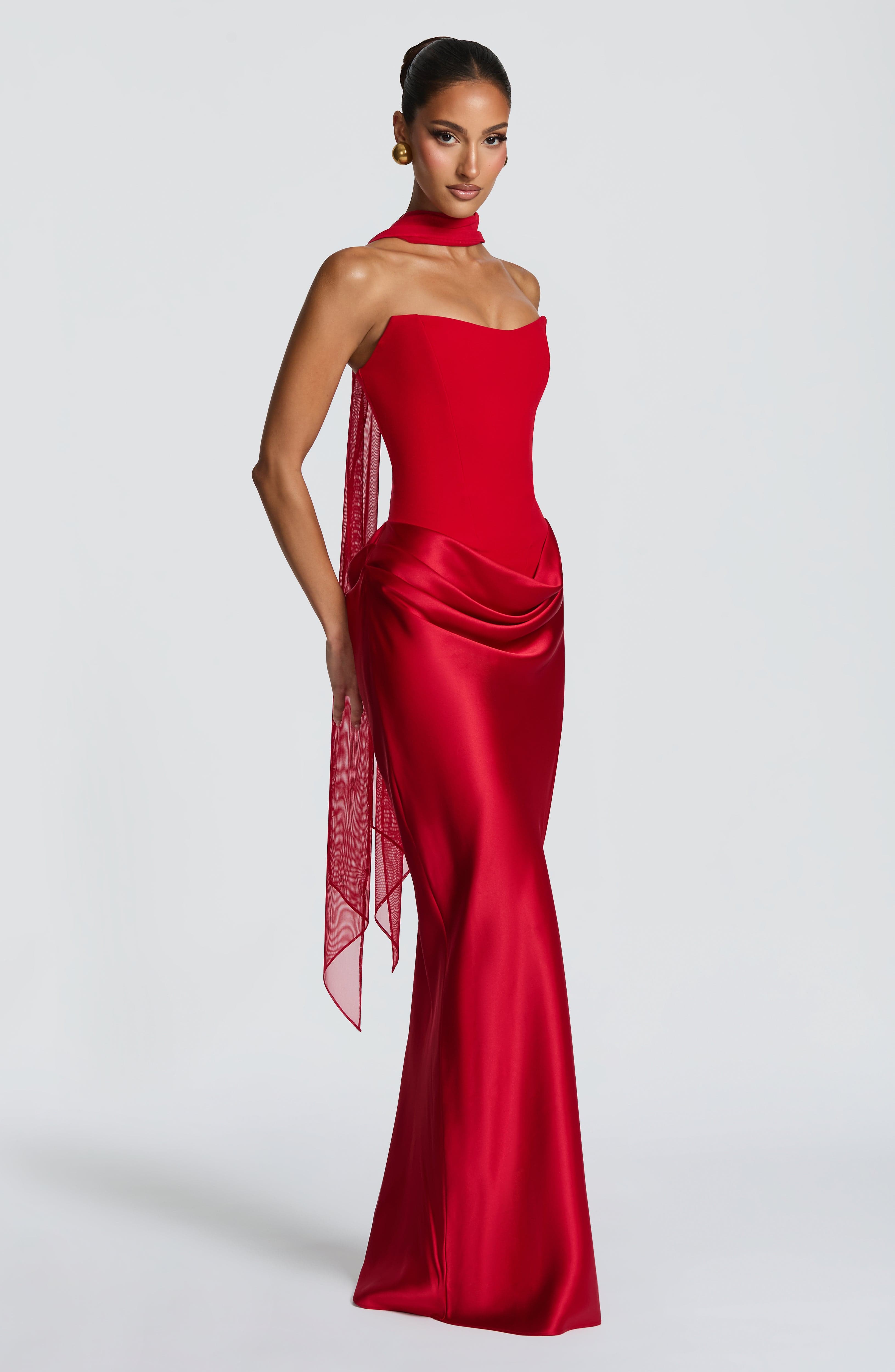 minilena Maggie Maxi Dress Red