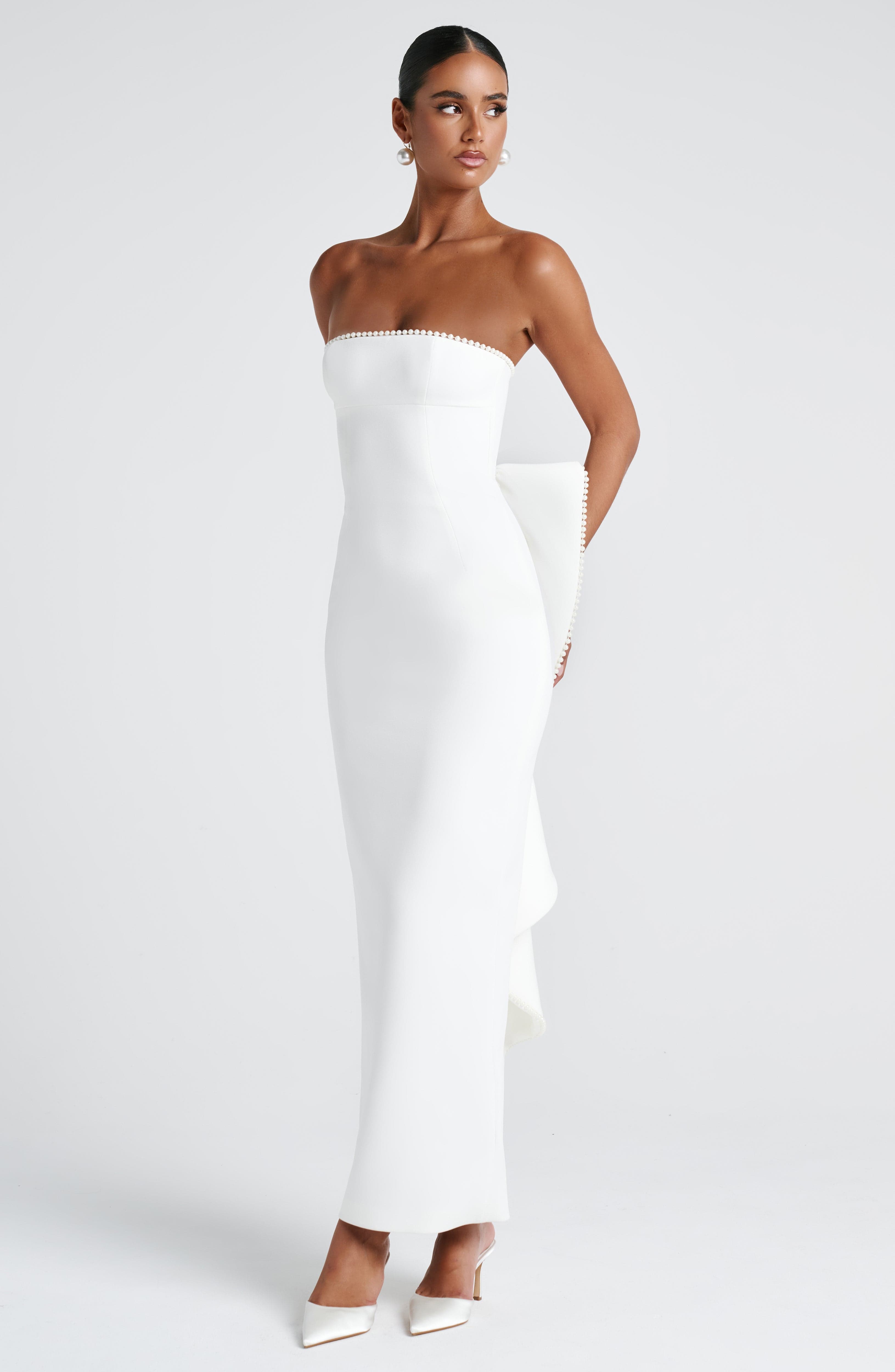 minilena Magnolia Maxi Dress Ivory