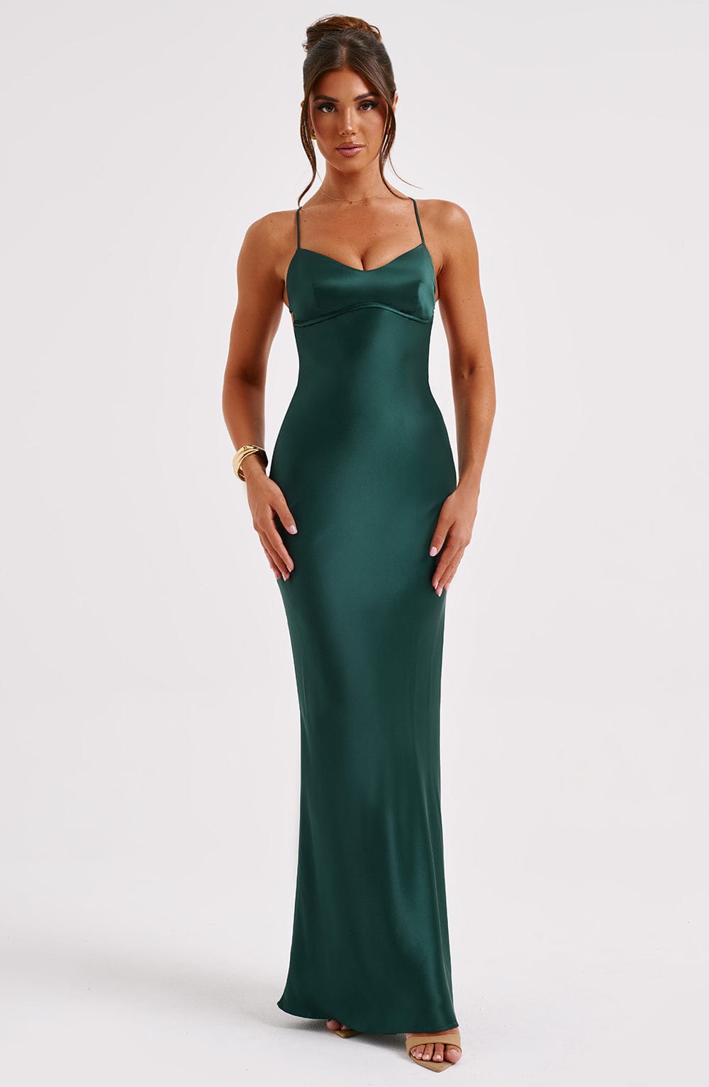 minilena Malika Maxi Dress Emerald