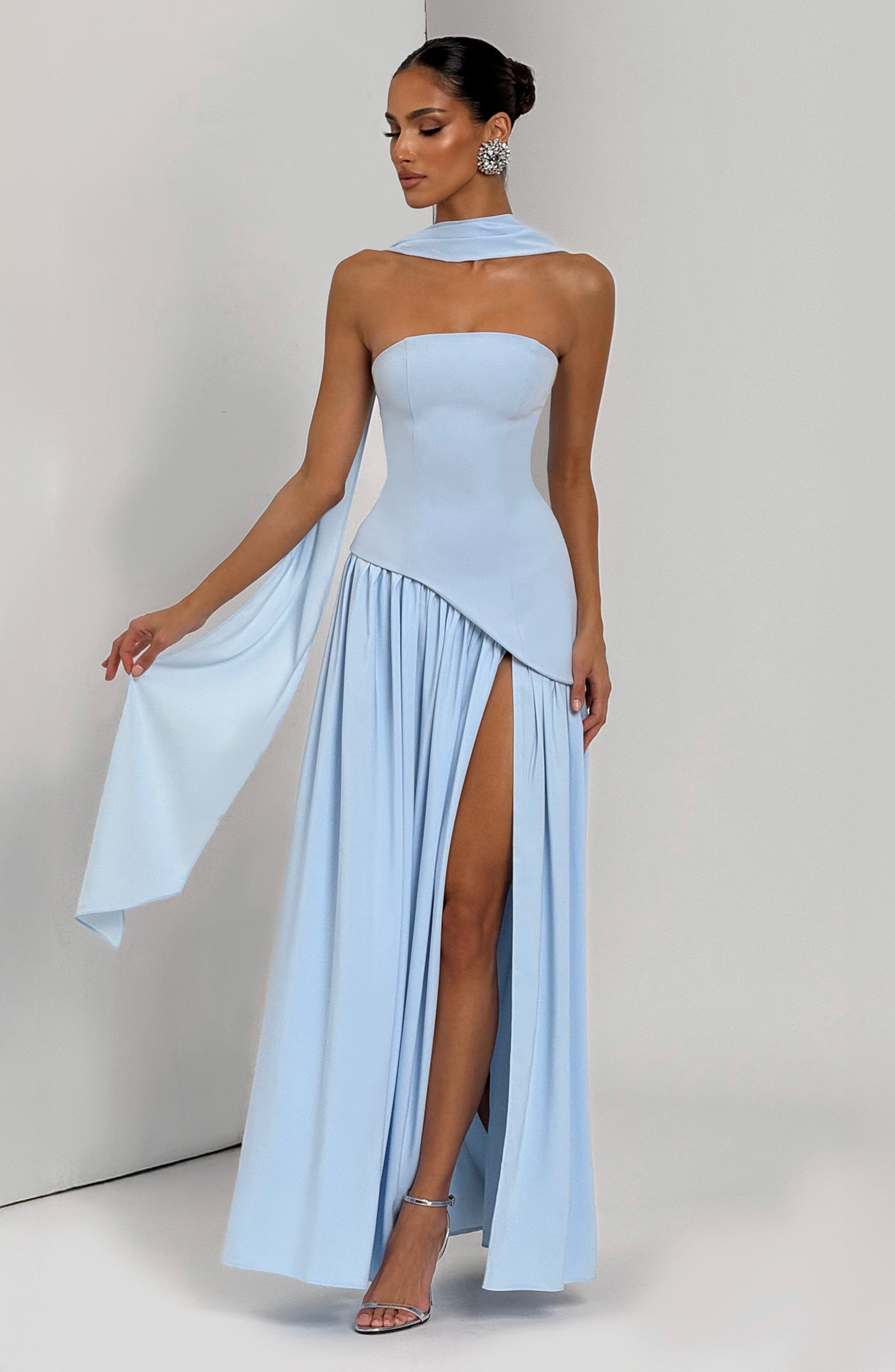 minilena Maliyah Maxi Dress Baby Blue