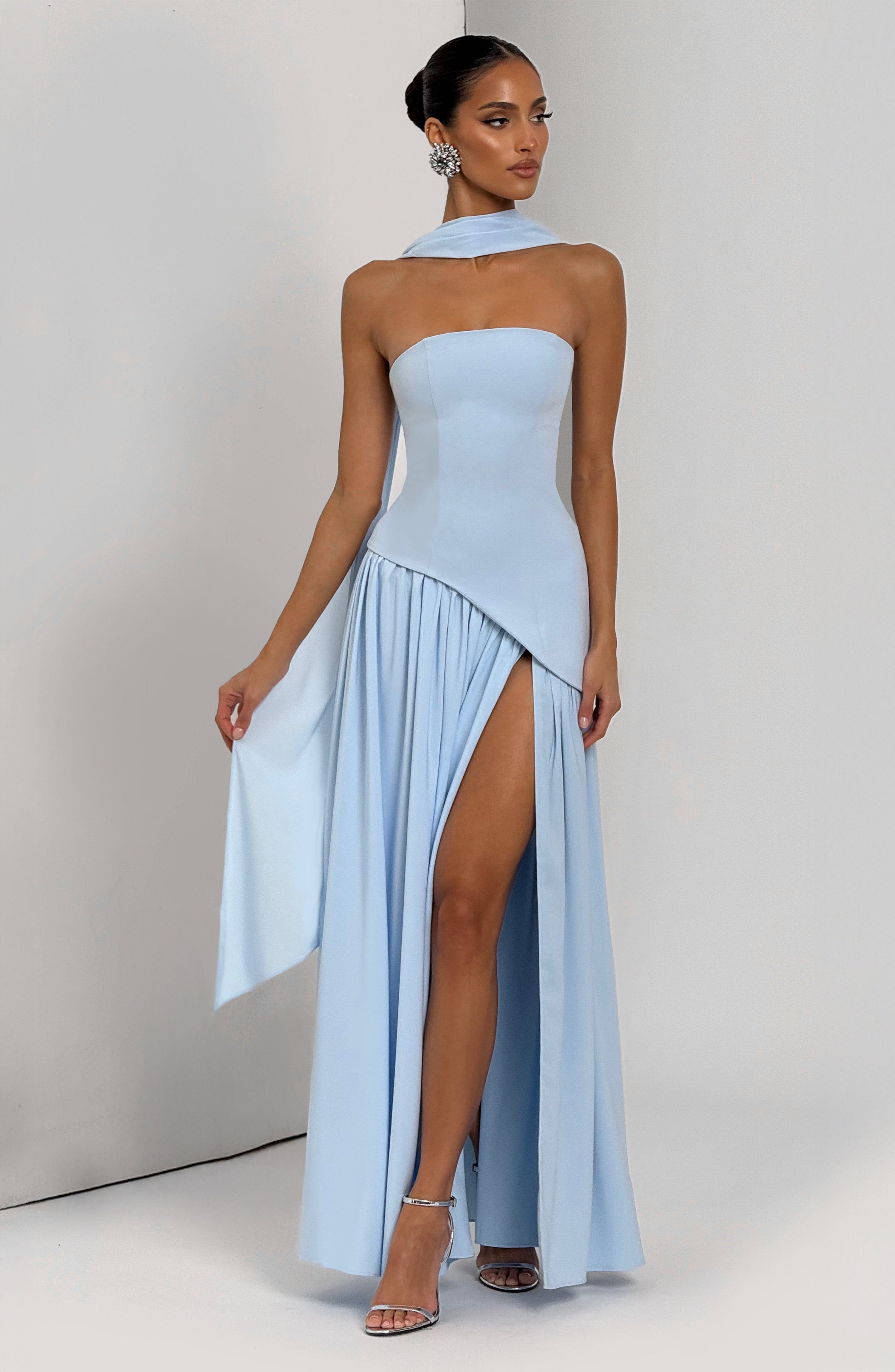 minilena Maliyah Maxi Dress Baby Blue