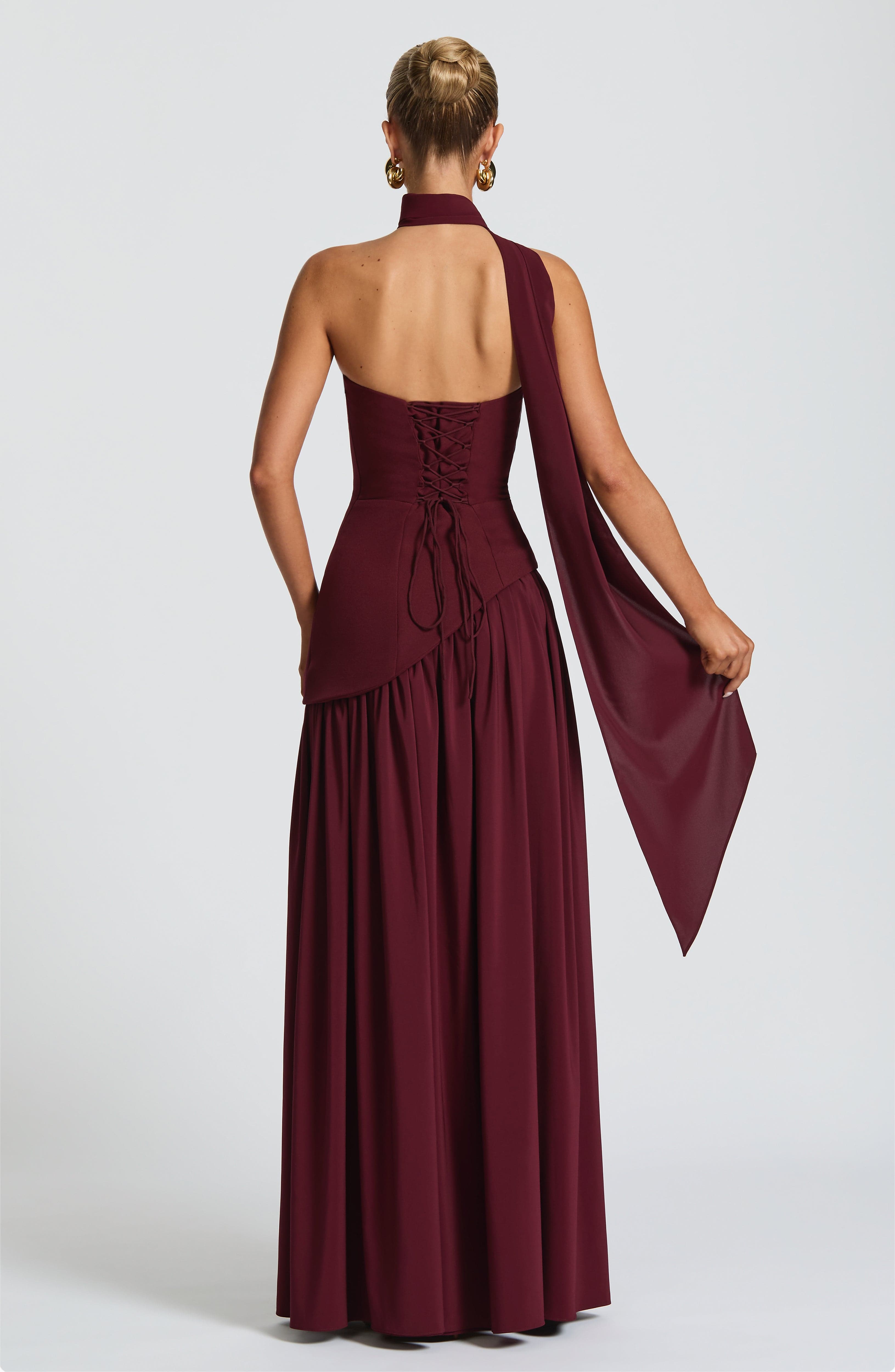 minilena Maliyah Maxi Dress Cherry Lacquer