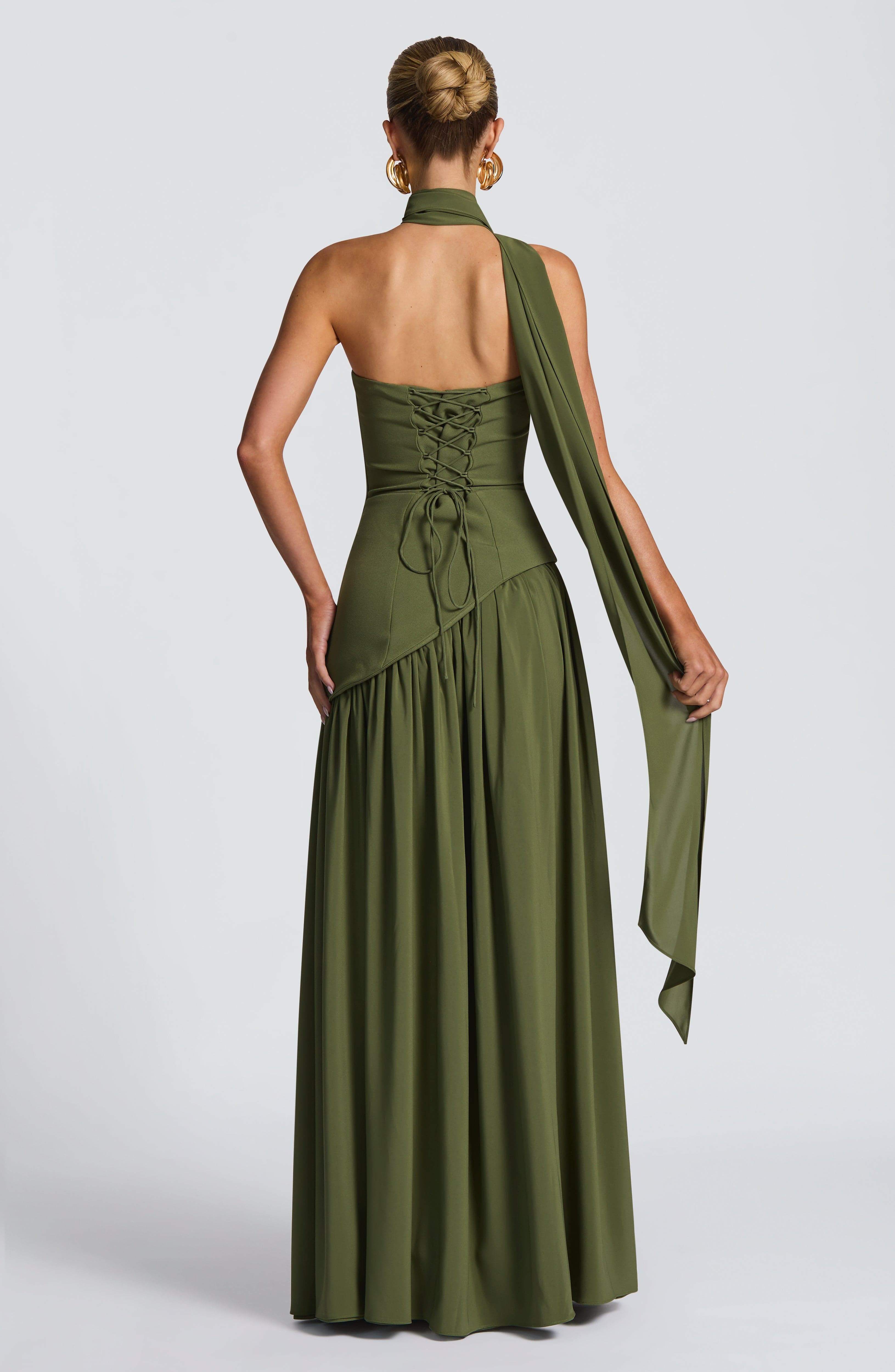 minilena Maliyah Maxi Dress Khaki