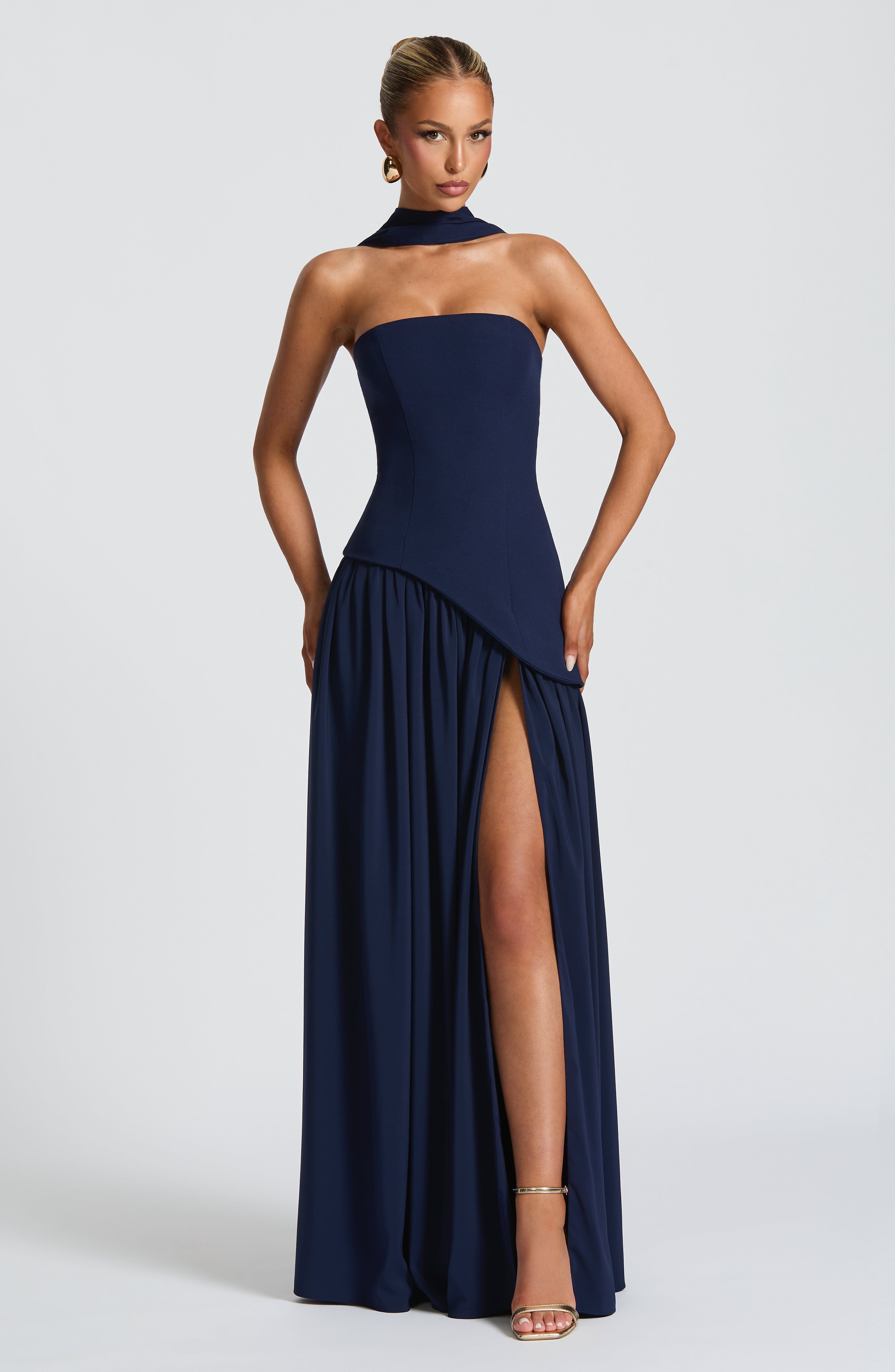 minilena Maliyah Maxi Dress Navy