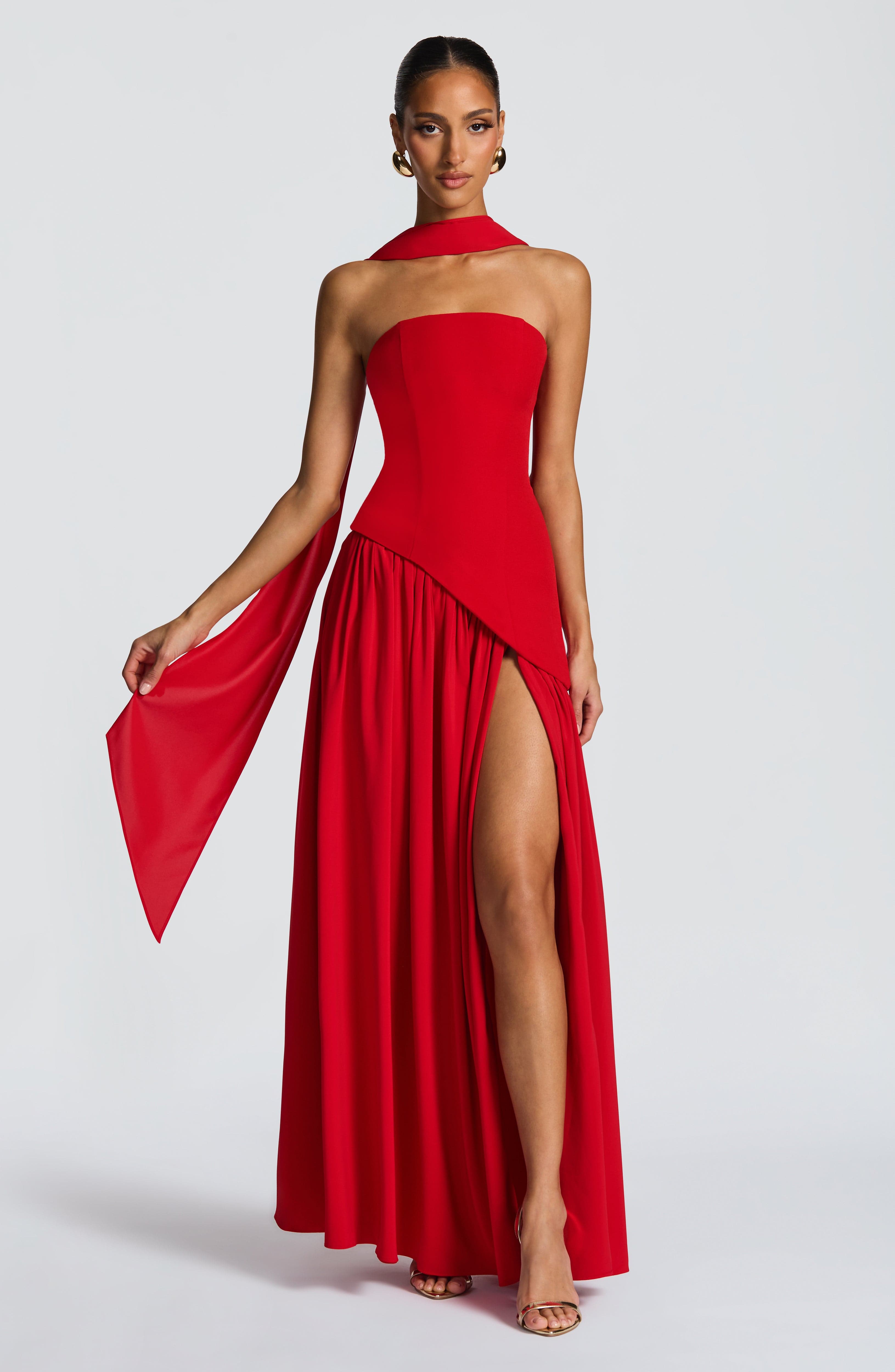 minilena Maliyah Maxi Dress Red